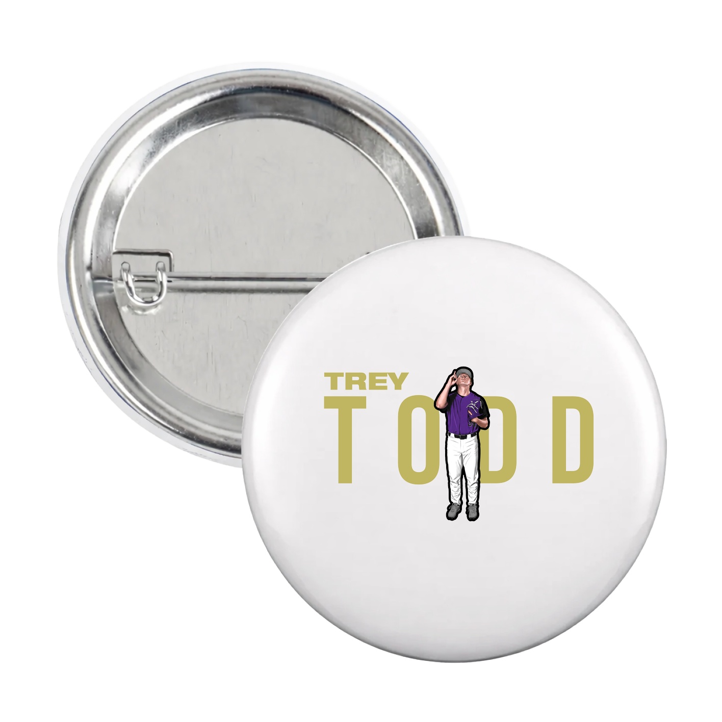 Game Day Button — Player Name in White