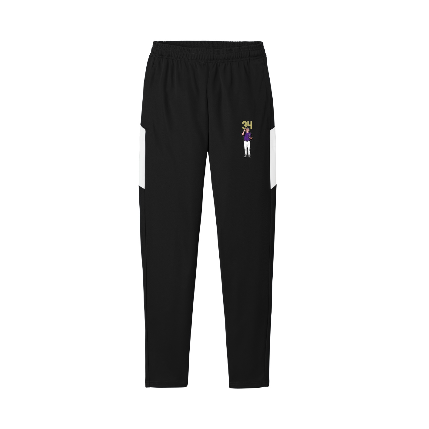 Team Travel Pant — Number Top in Black/White