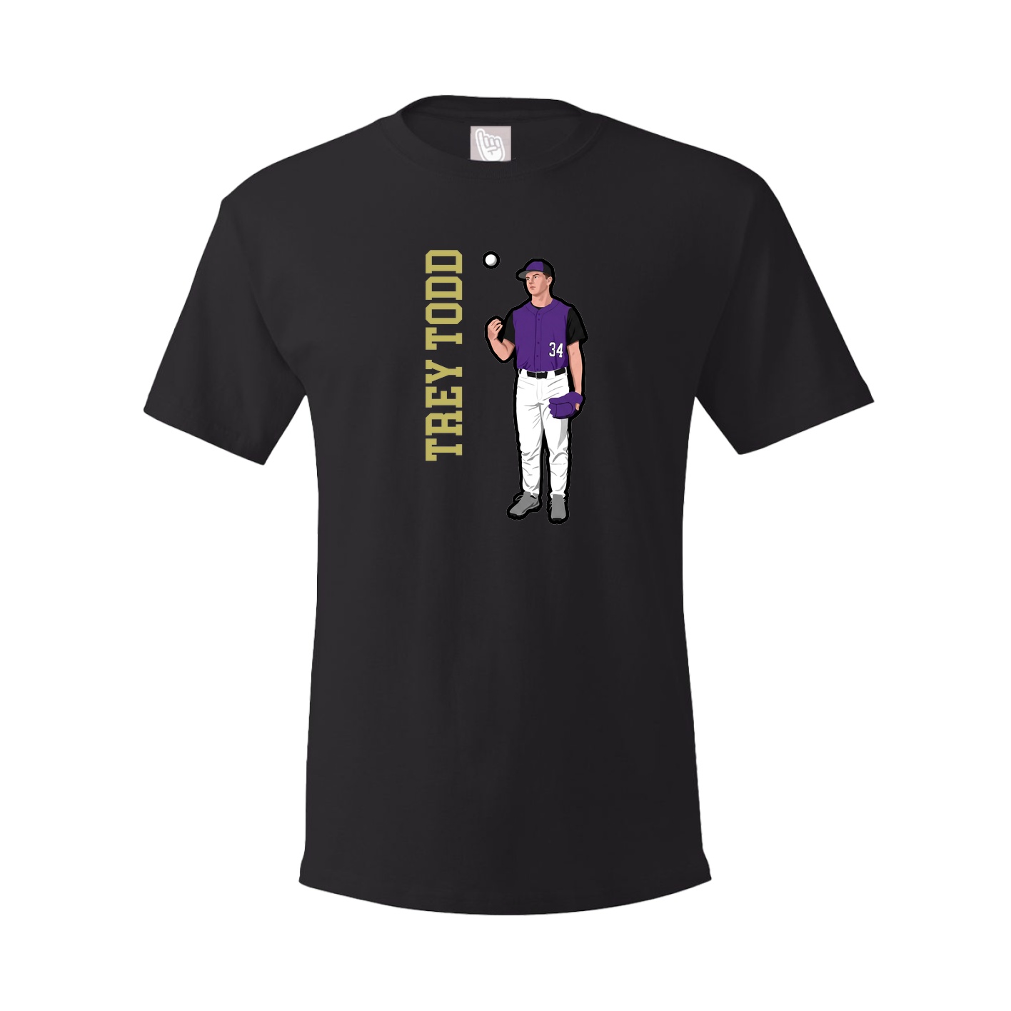 Tee — Name Vertical in Black