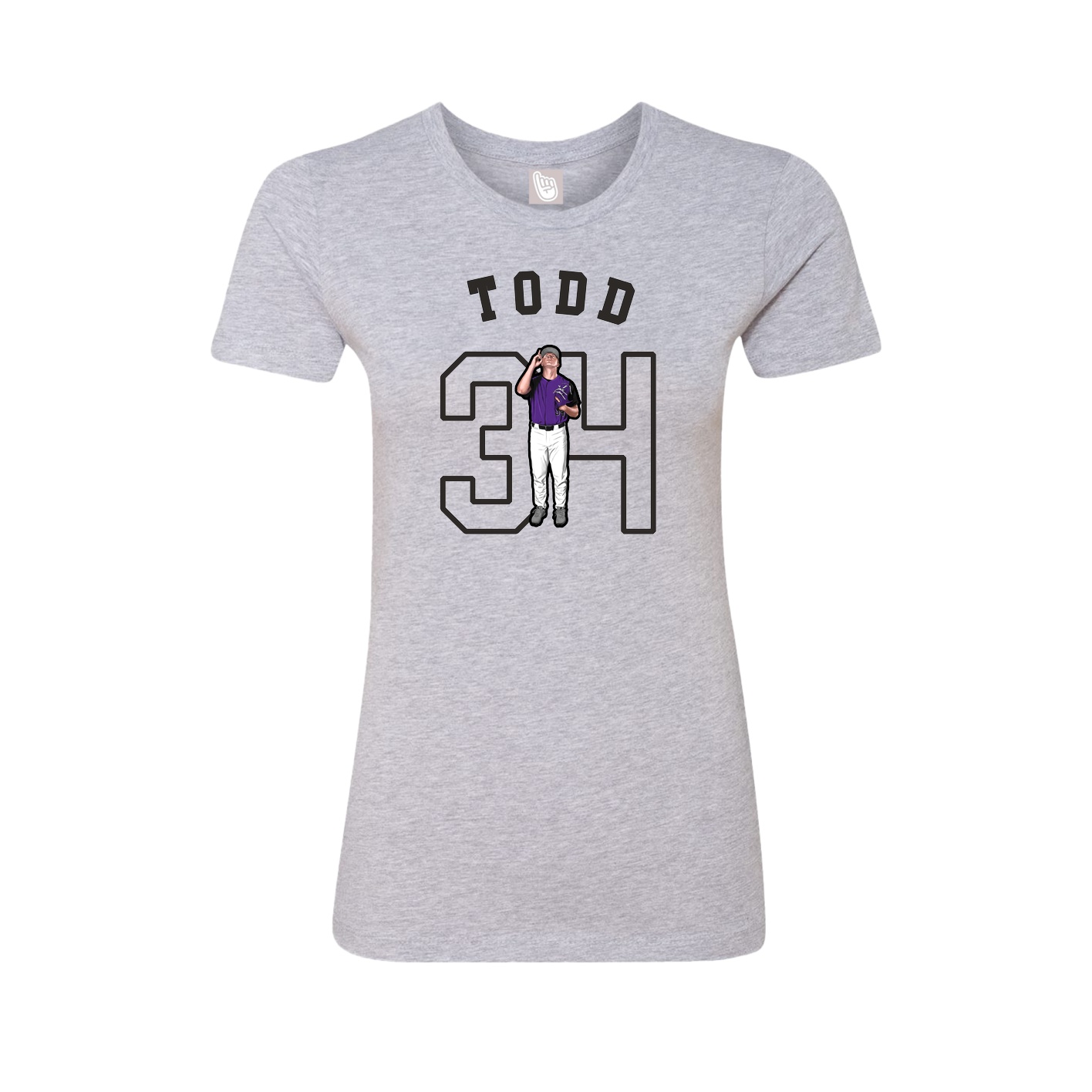 Fitted Women's Tee — Shirsey Arch in Grey