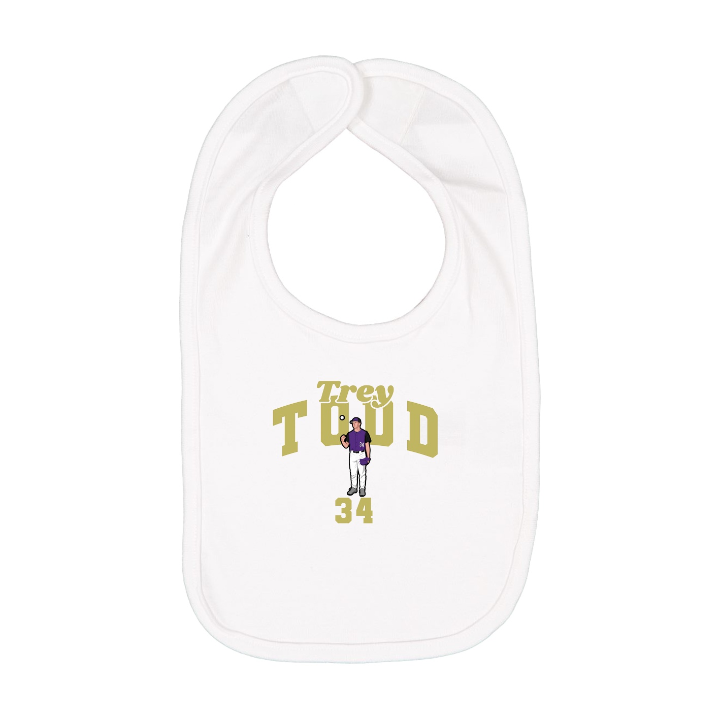 Infant Bib — Signature Arch in White