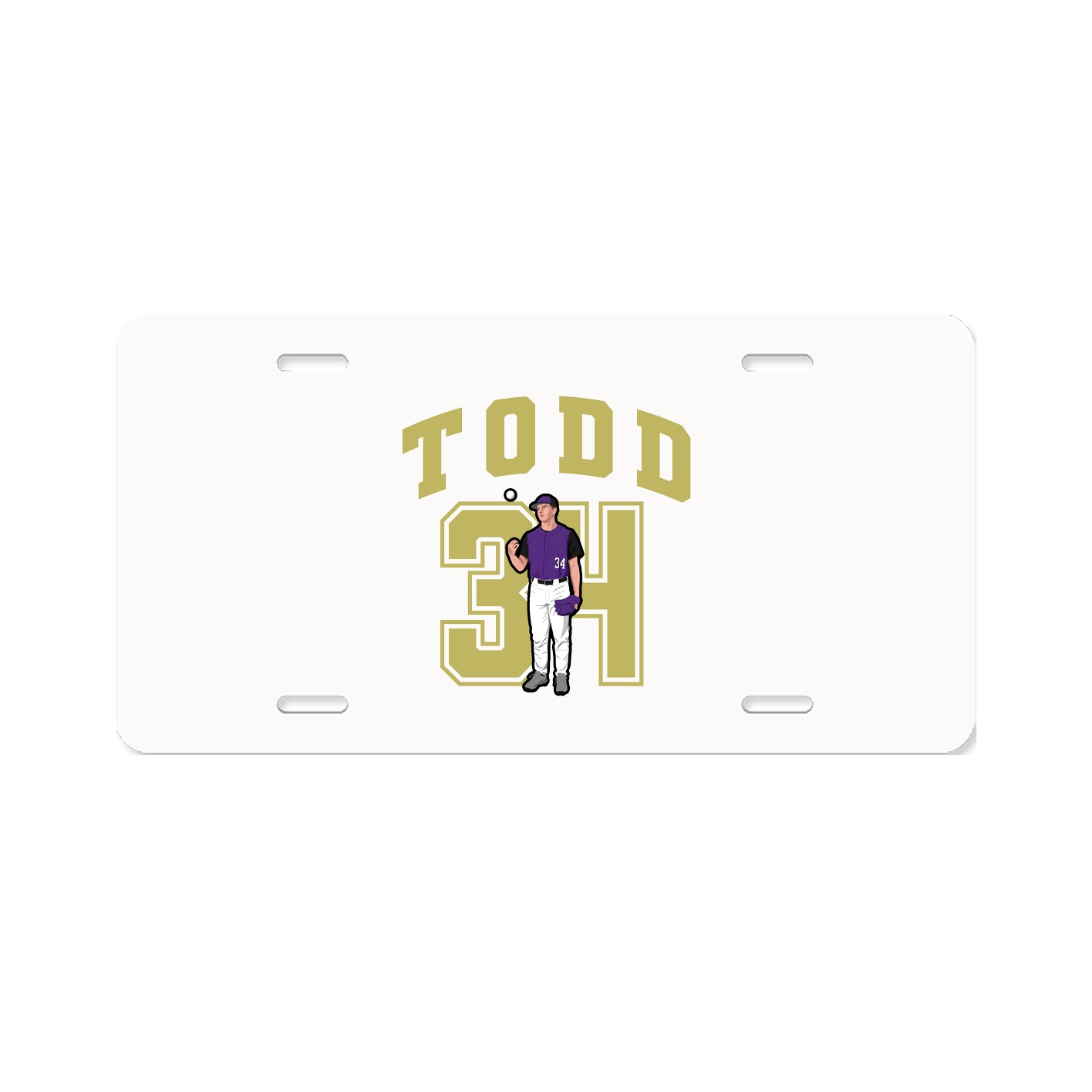 License Plate — Number in Classic