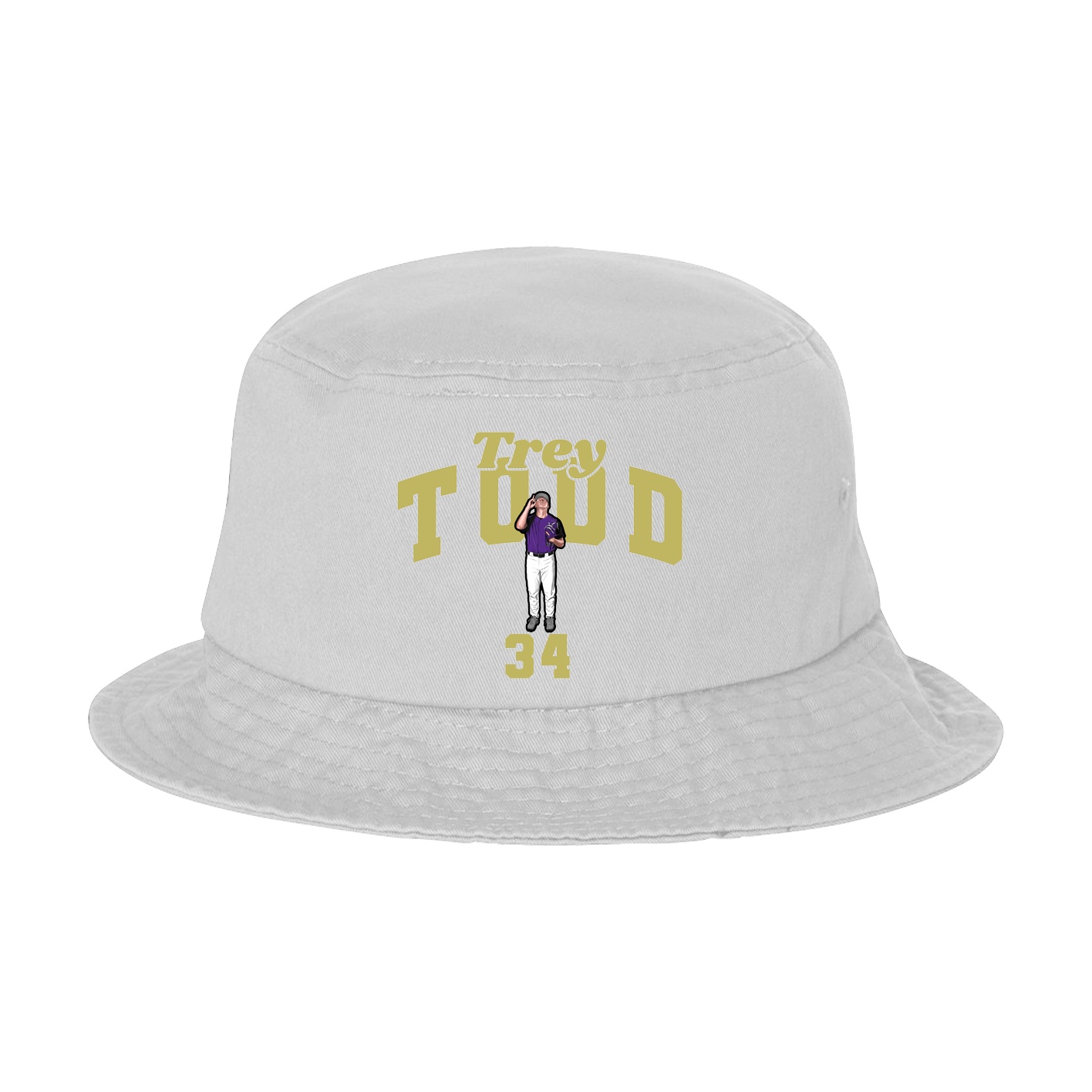 Bucket Cap — Signature Arch in White