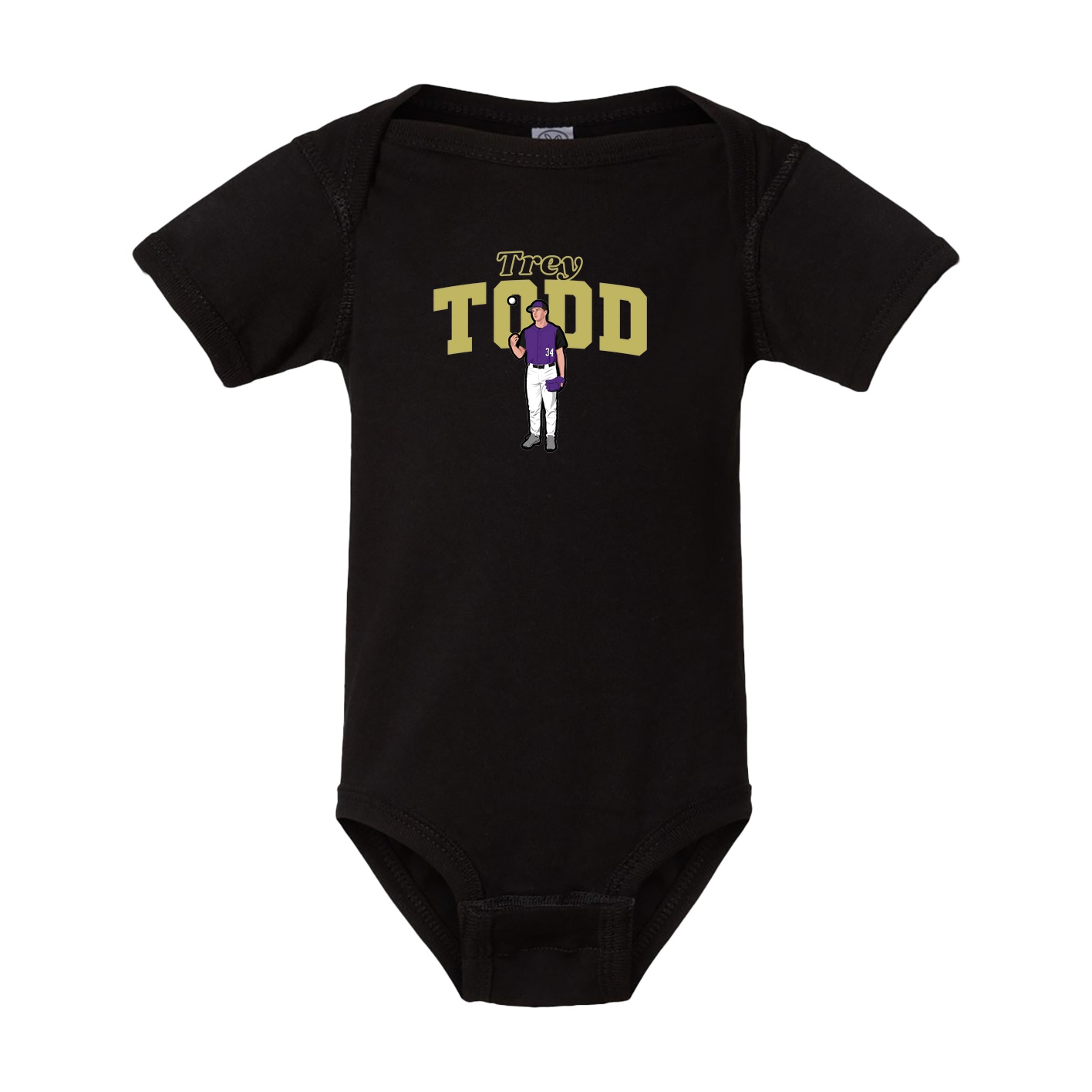 Baby Onesie — Name Arch in Black