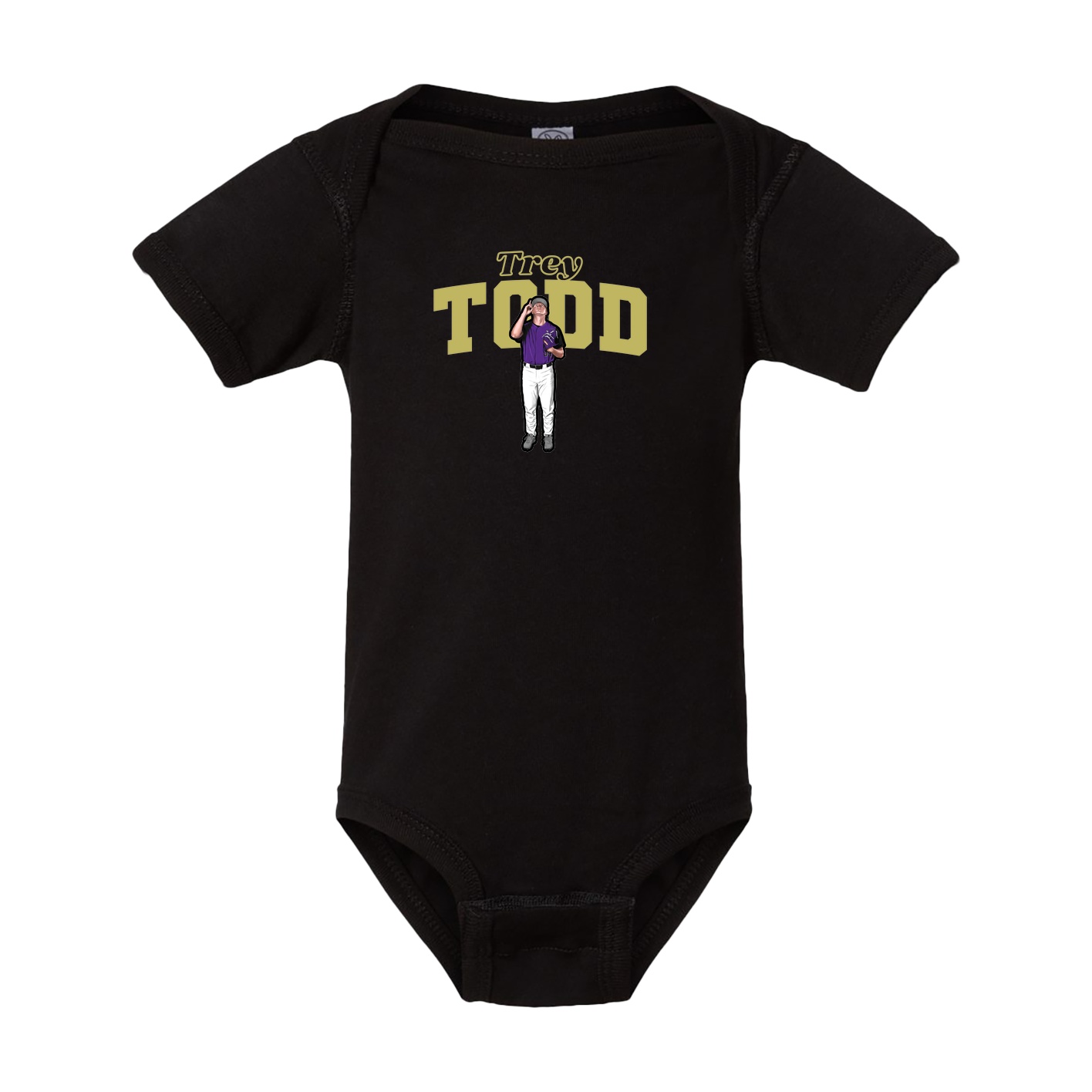 Baby Onesie — Name Arch in Black