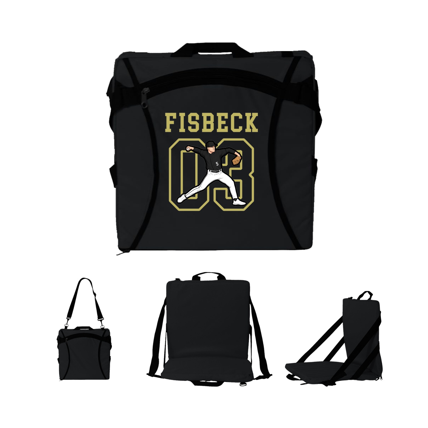 Folding Stadium Seat — Shirsey in Black