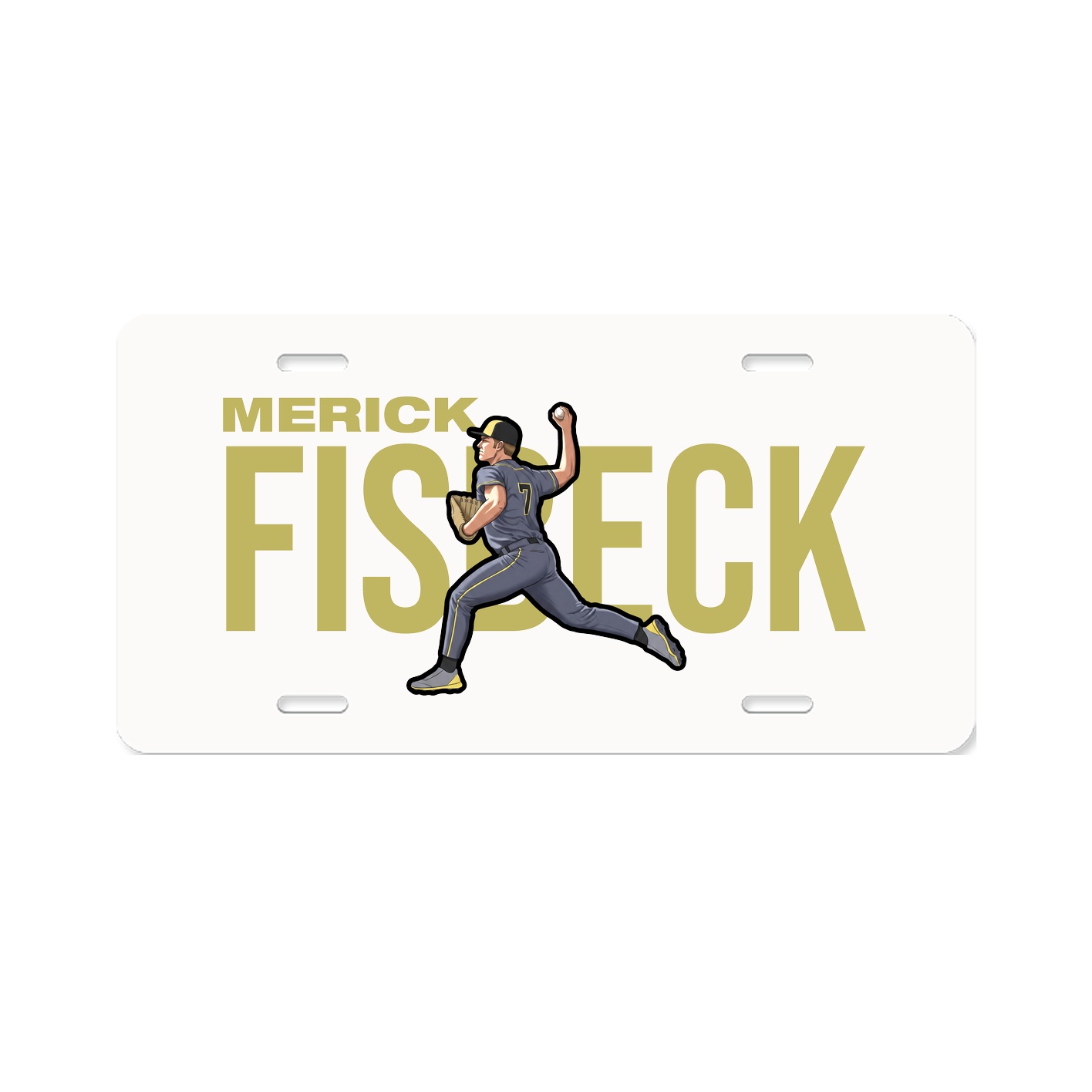 License Plate — Player Name in Classic