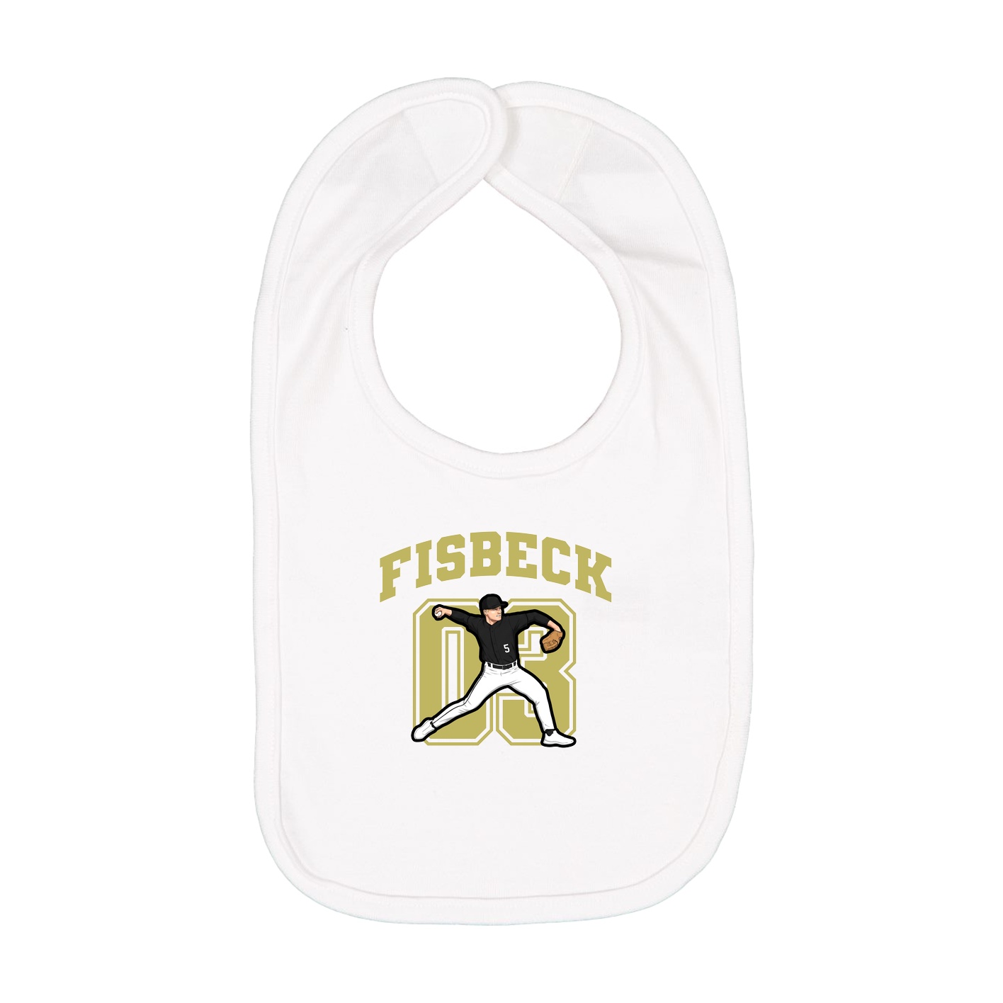 Infant Bib — Number in White