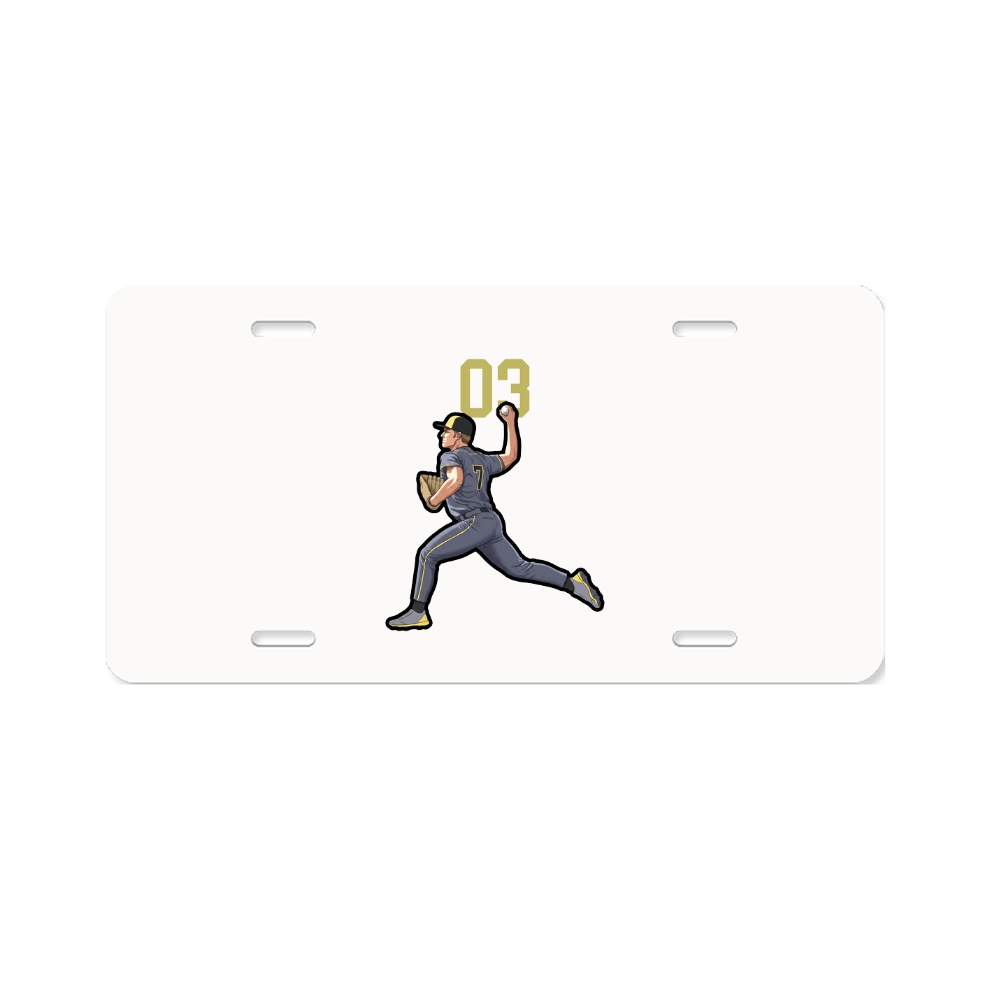 License Plate — Number Top in Classic