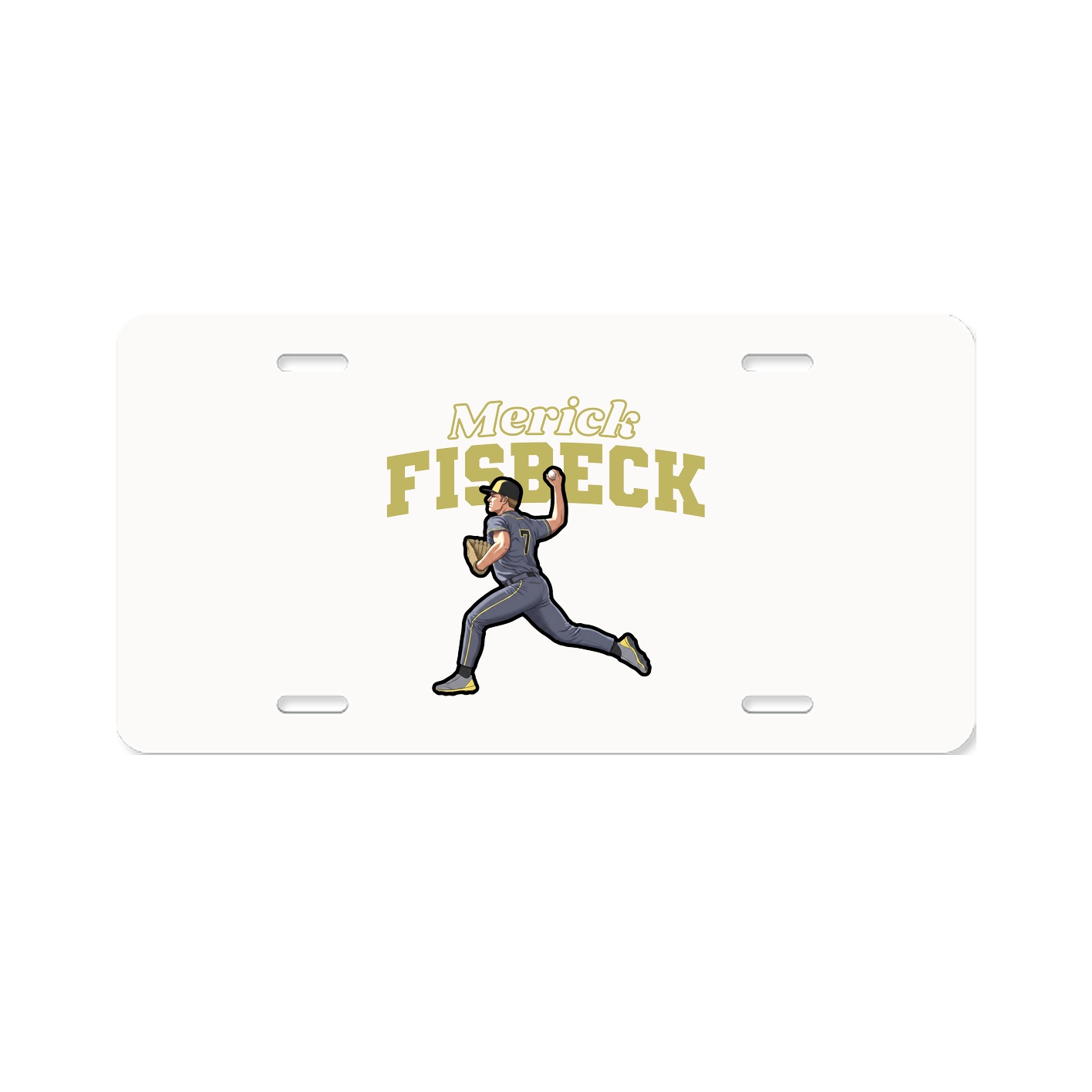 License Plate — Name Arch in Classic