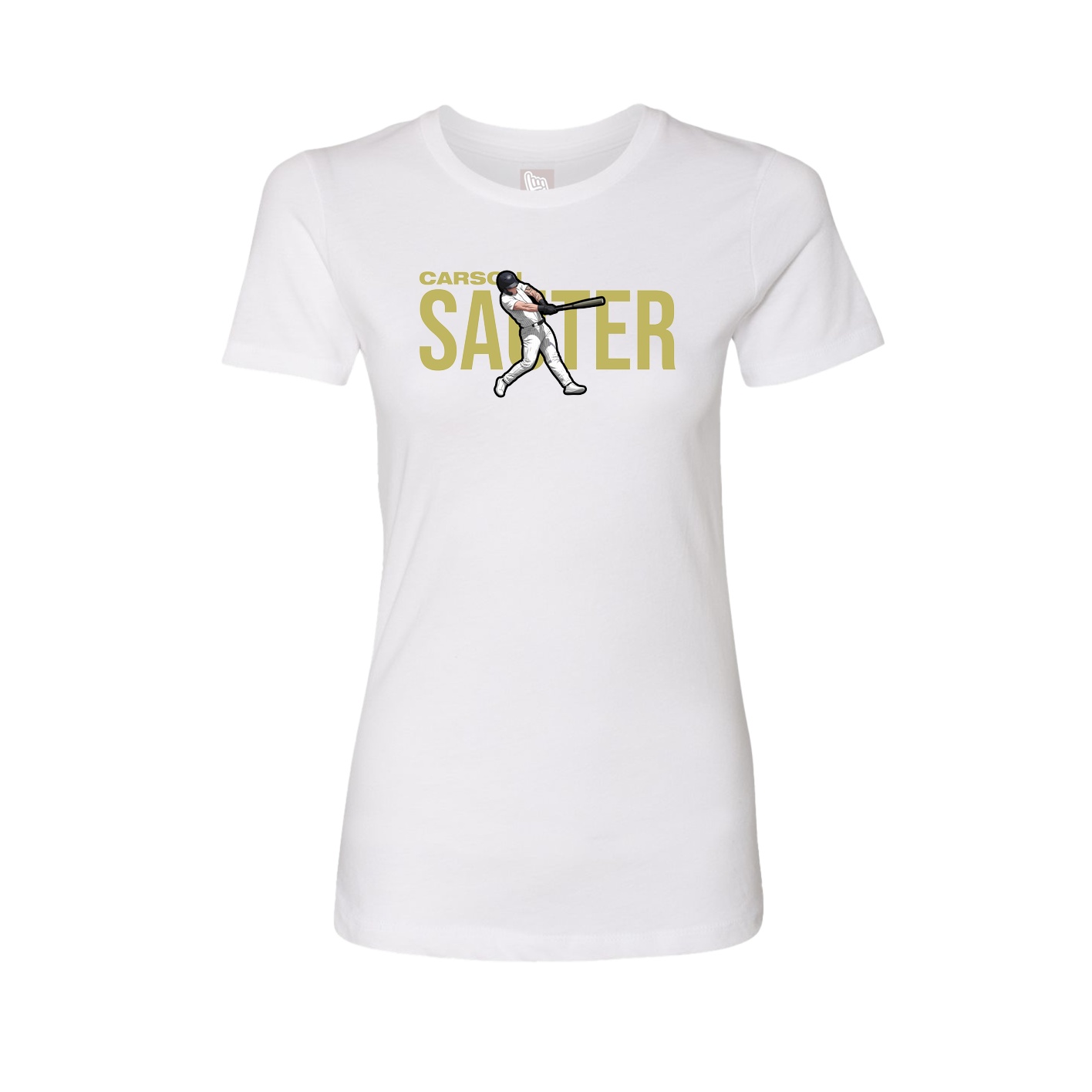Fitted Women's Tee — Player Name in White
