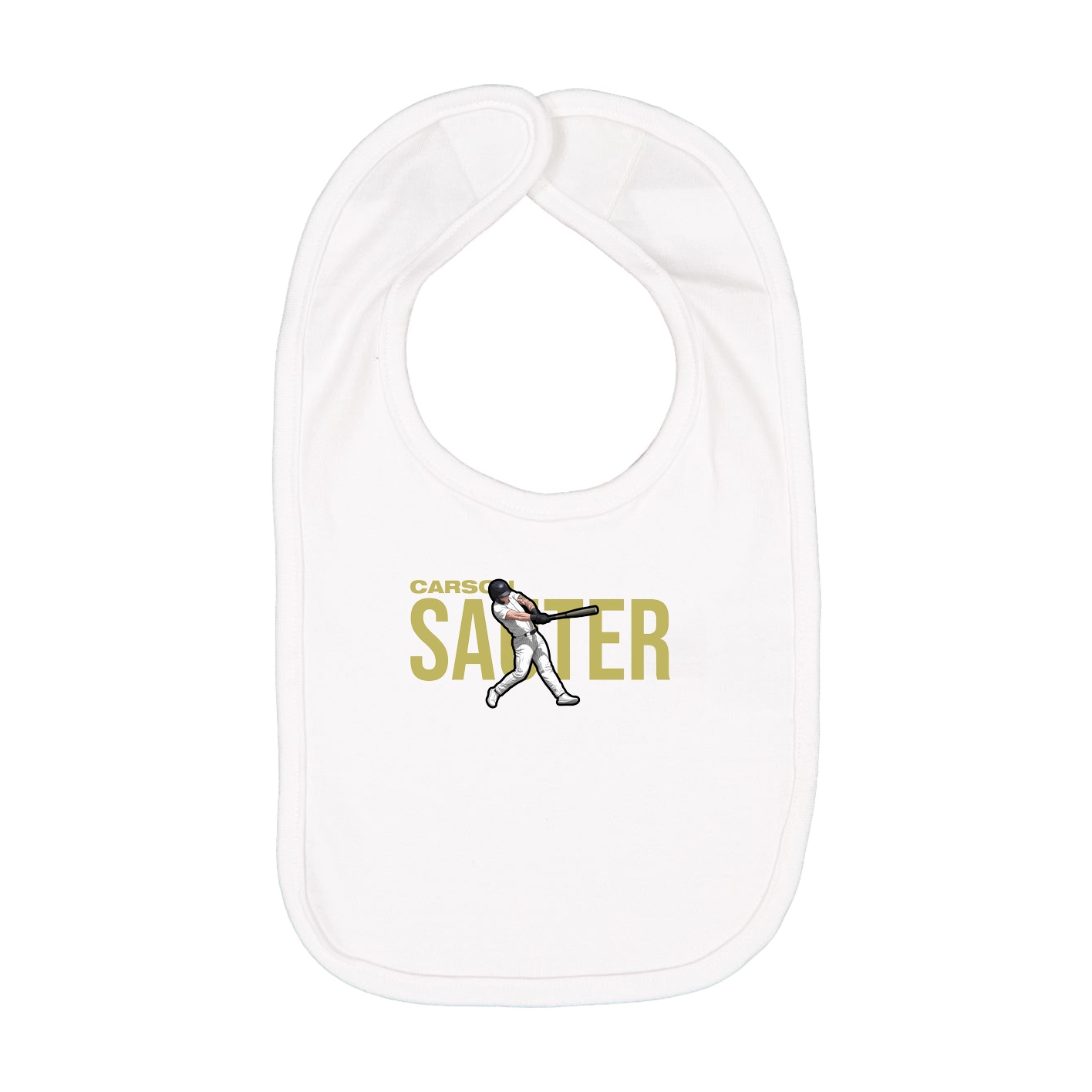 Infant Bib — Player Name in White