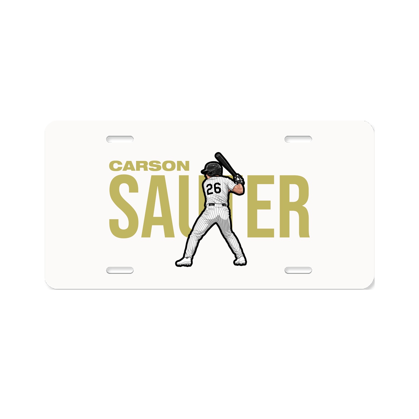License Plate — Player Name in Classic