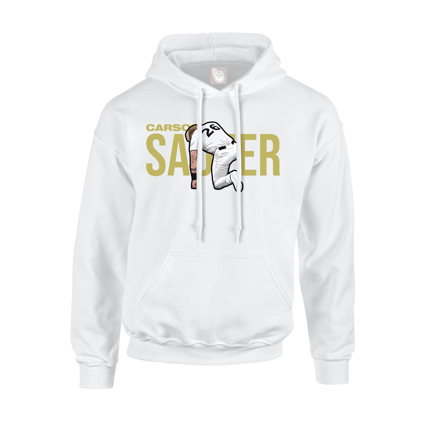 Youth Hoodie — Player Name in White