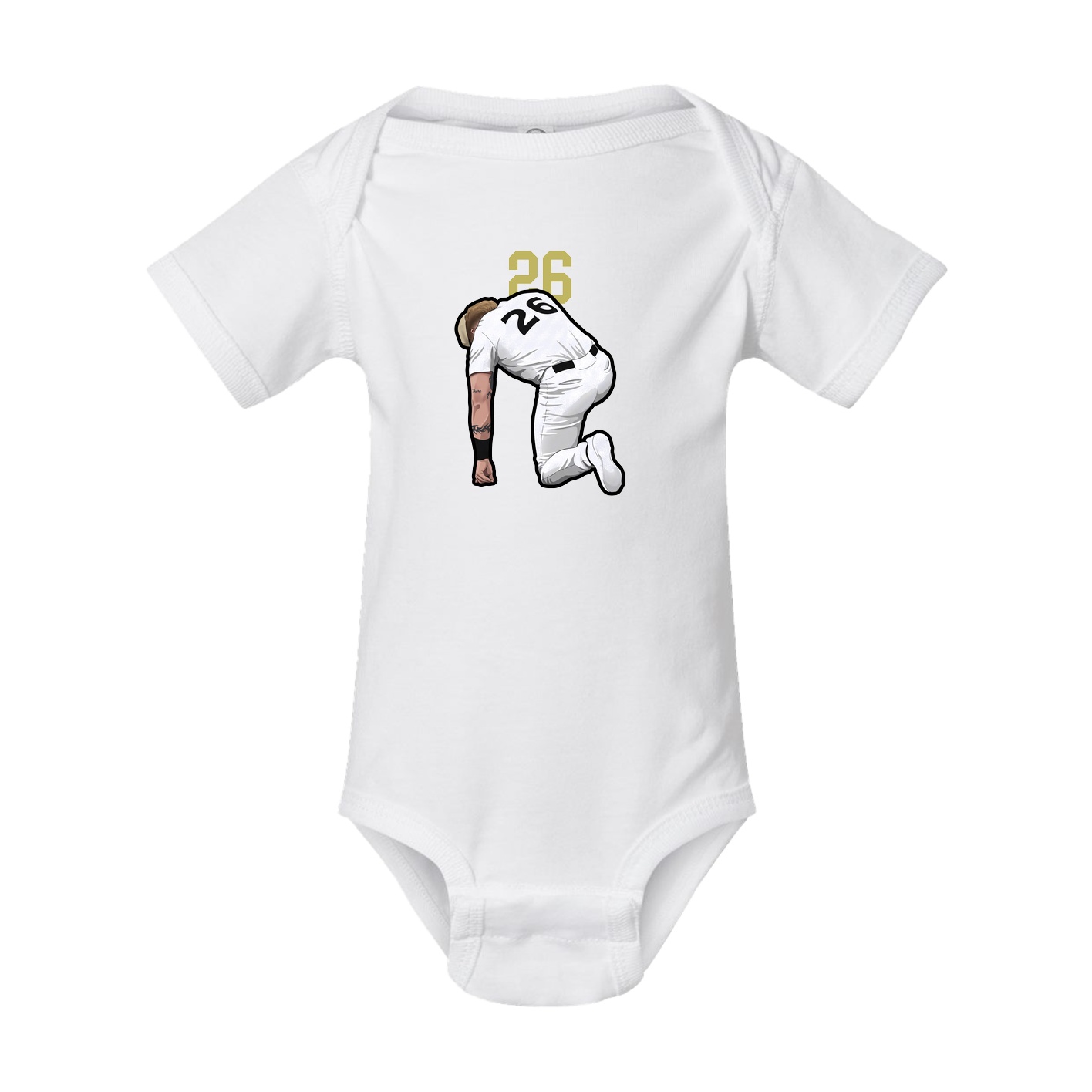 Baby Onesie — Number Top in White