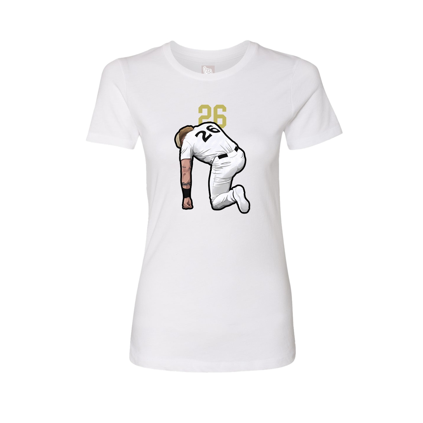 Fitted Women's Tee — Number Top in White
