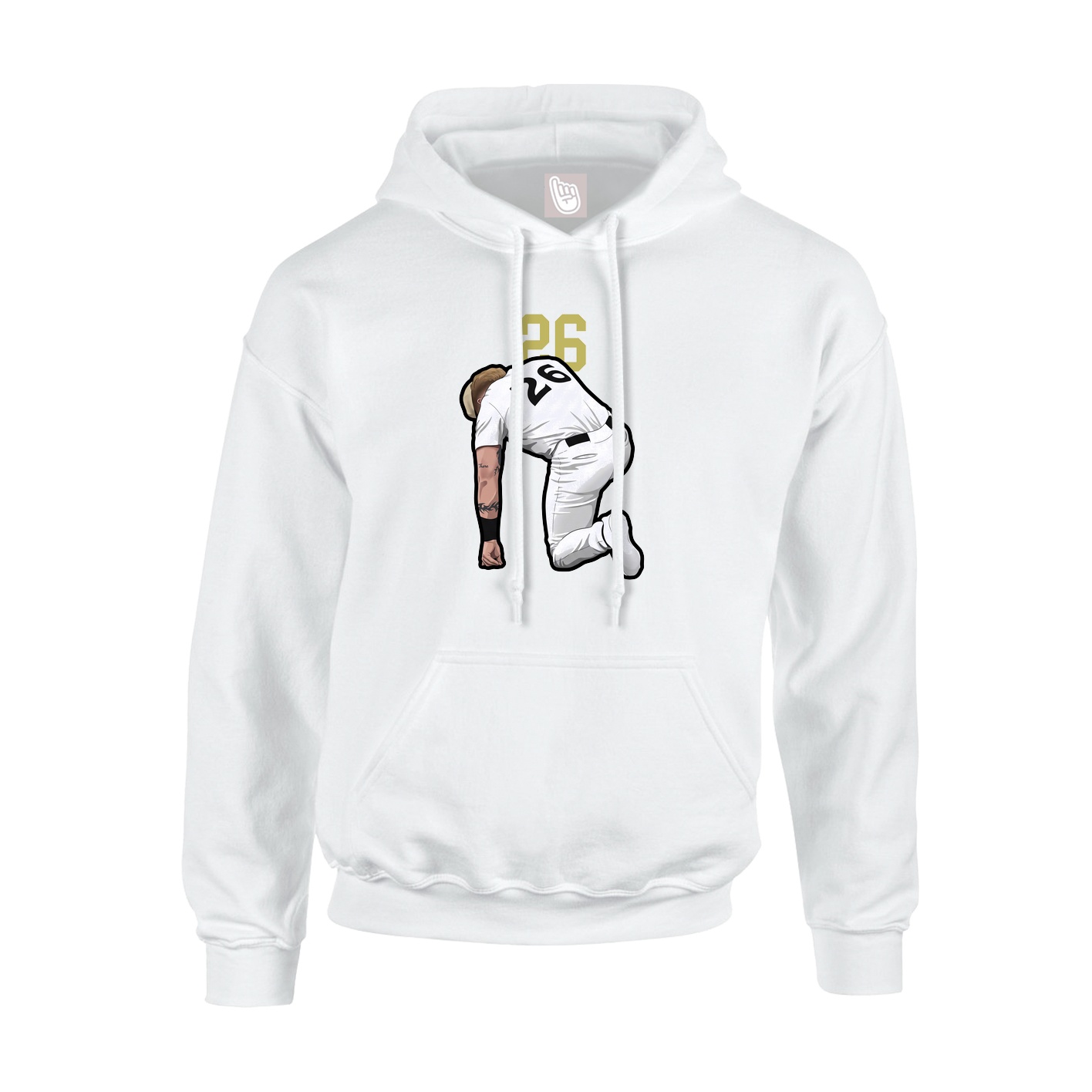 Hoodie — Number Top in White