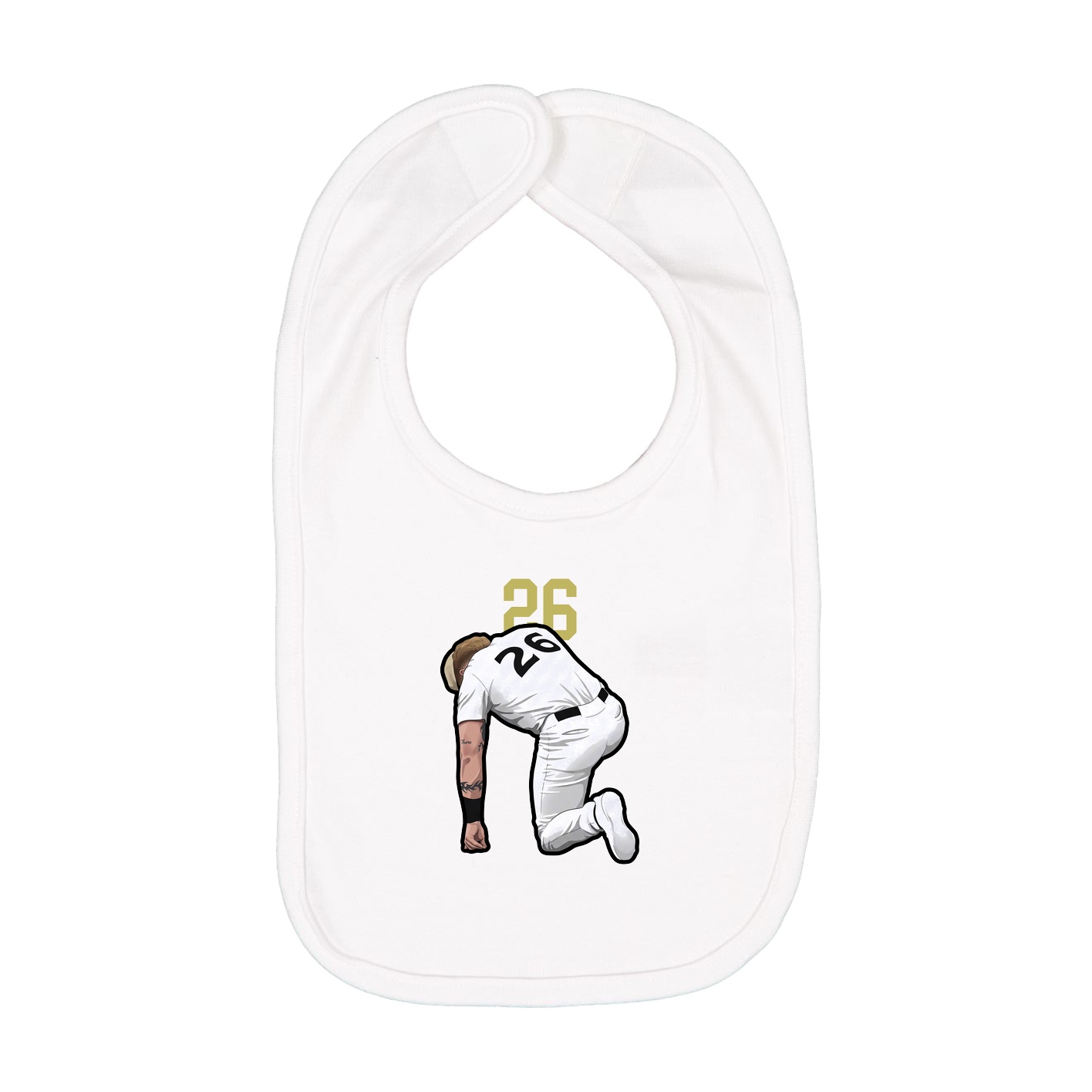 Infant Bib — Number Top in White