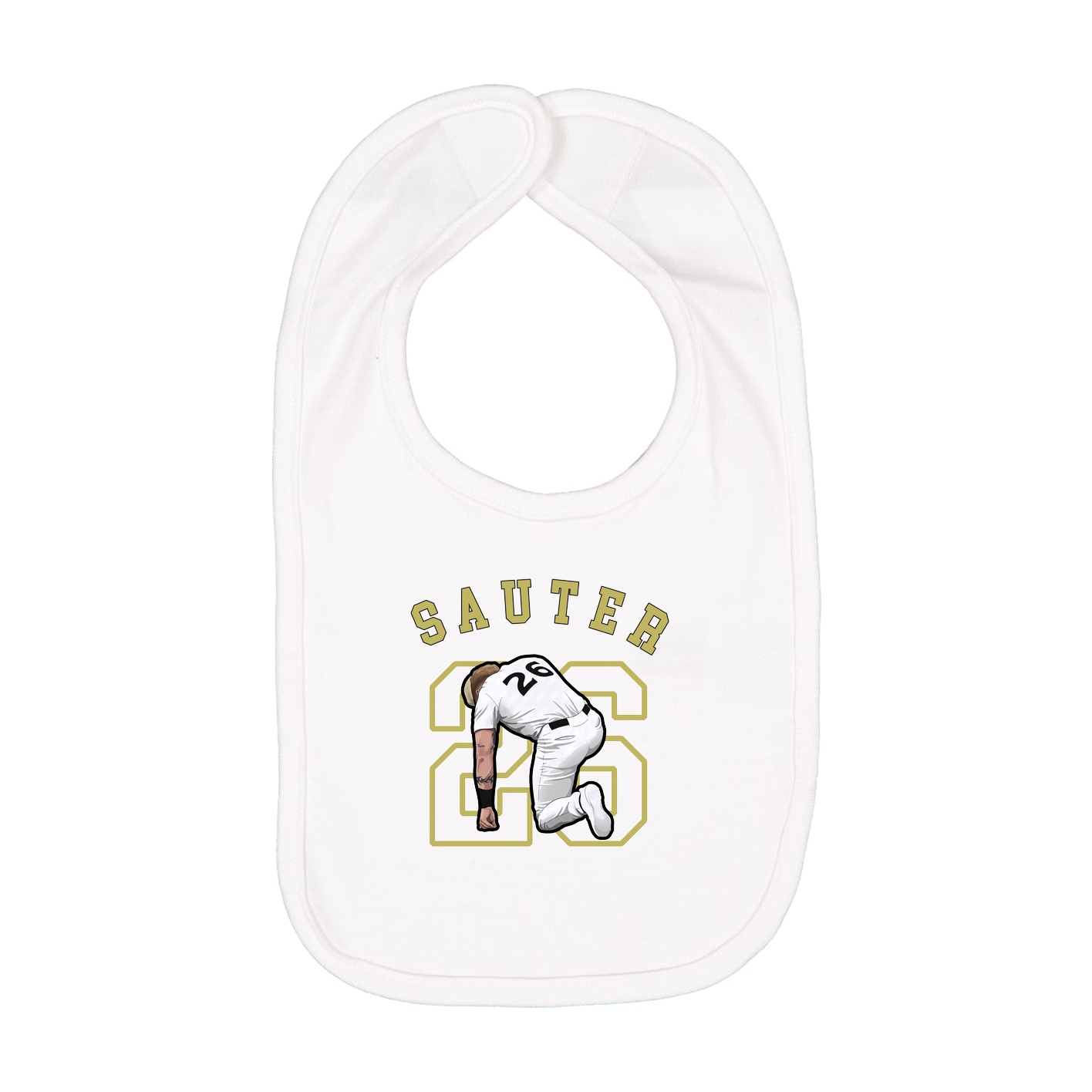 Infant Bib — Shirsey Arch in White