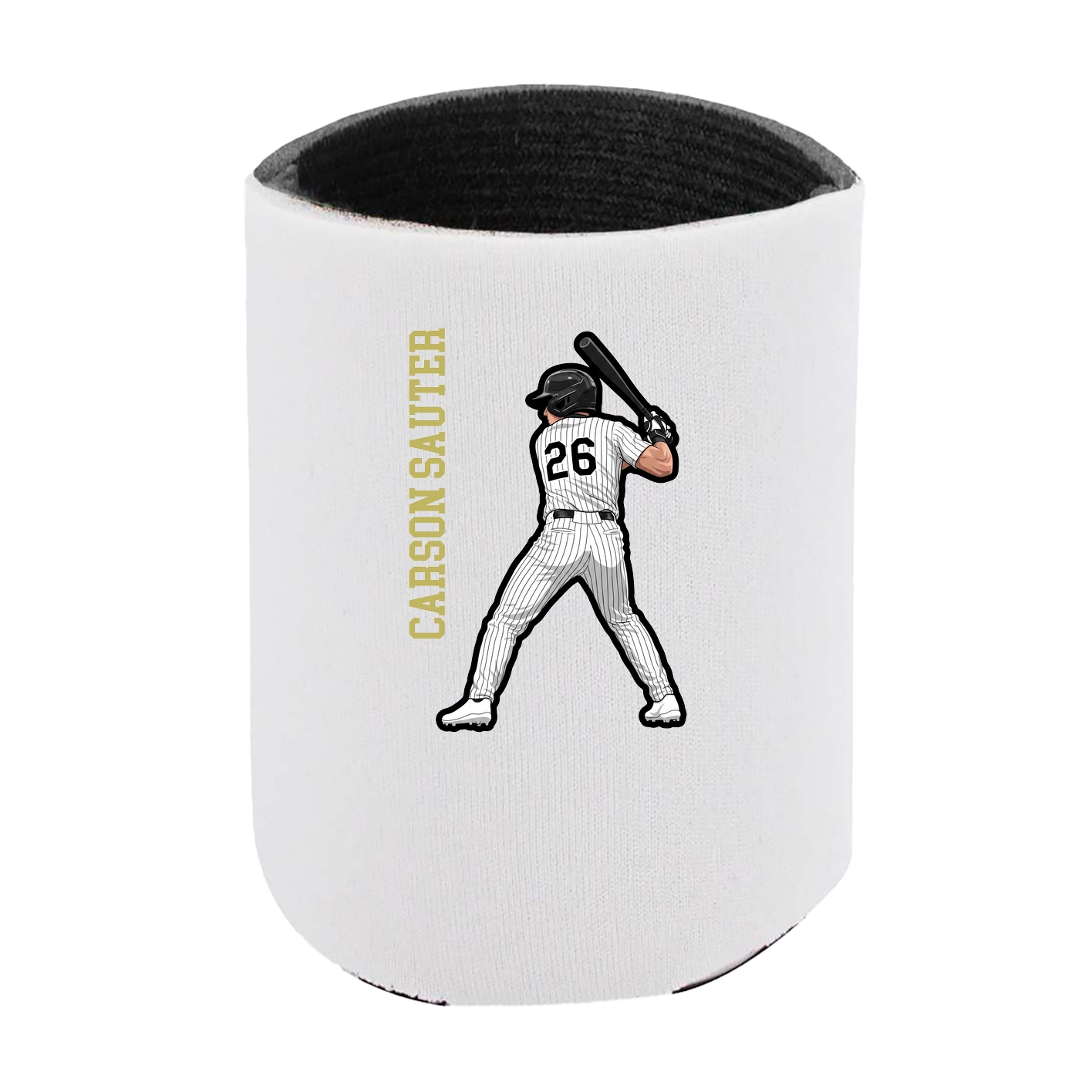 Can Holder — Name Vertical in White