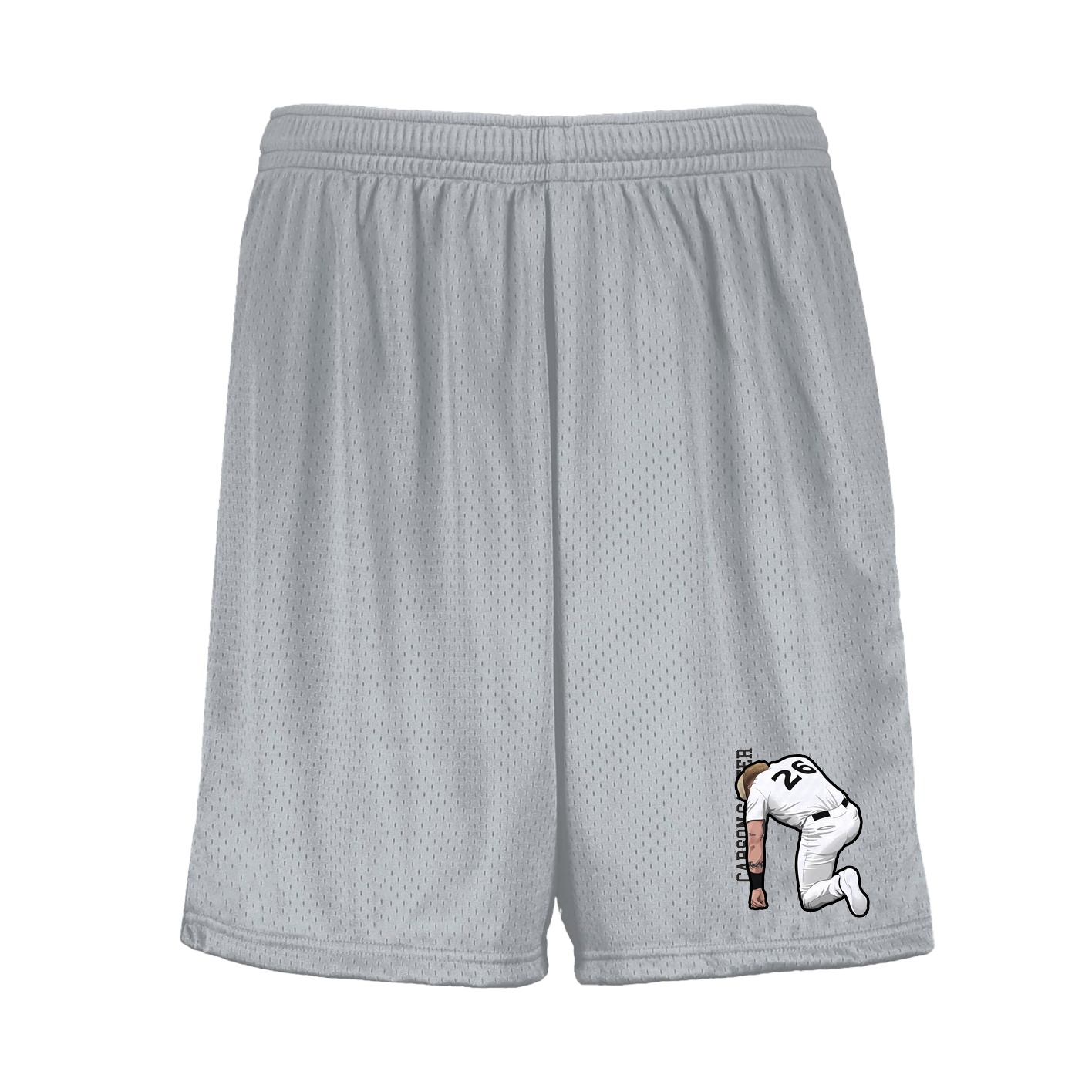 Shorts — Name Vertical in Silver