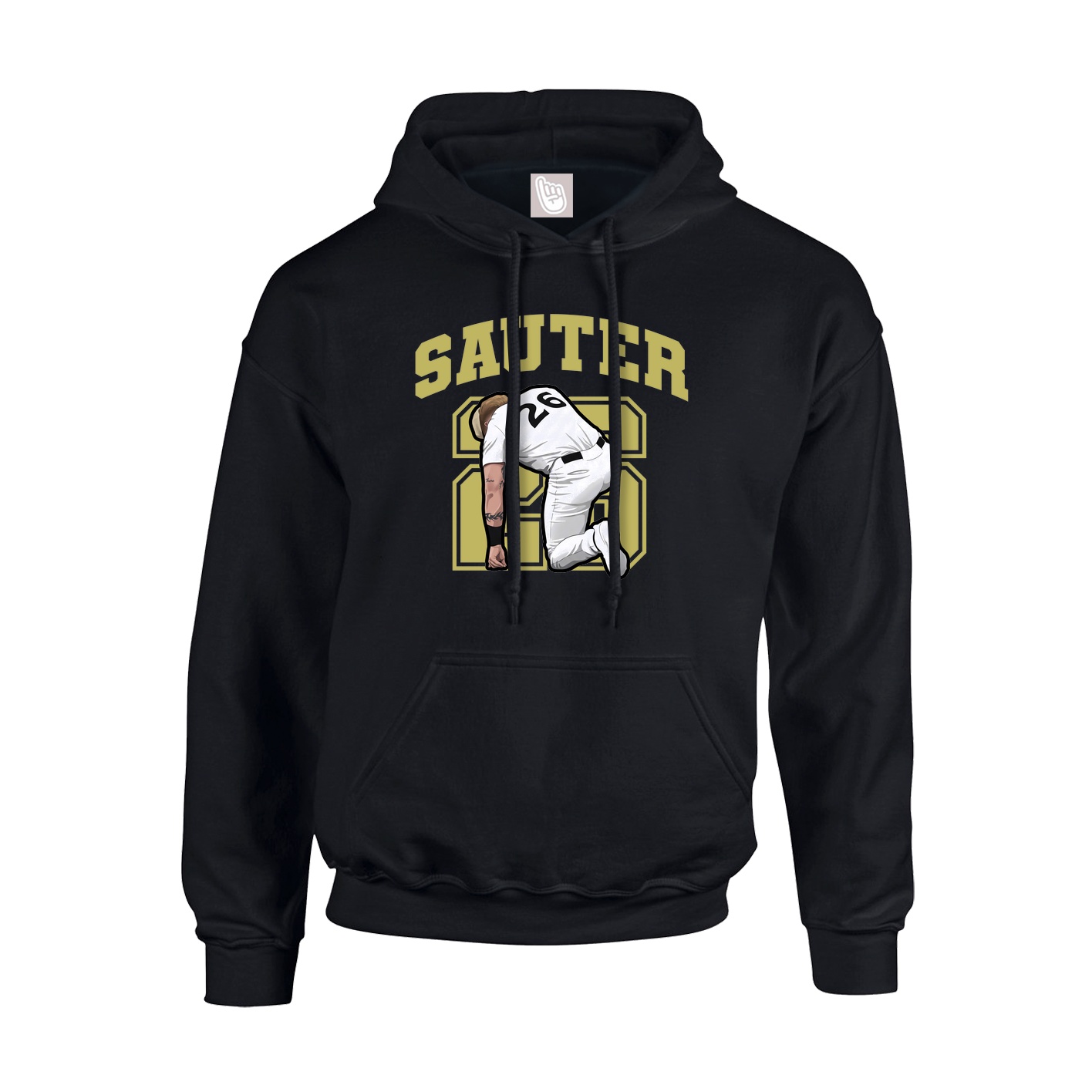 Youth Hoodie — Number in Black