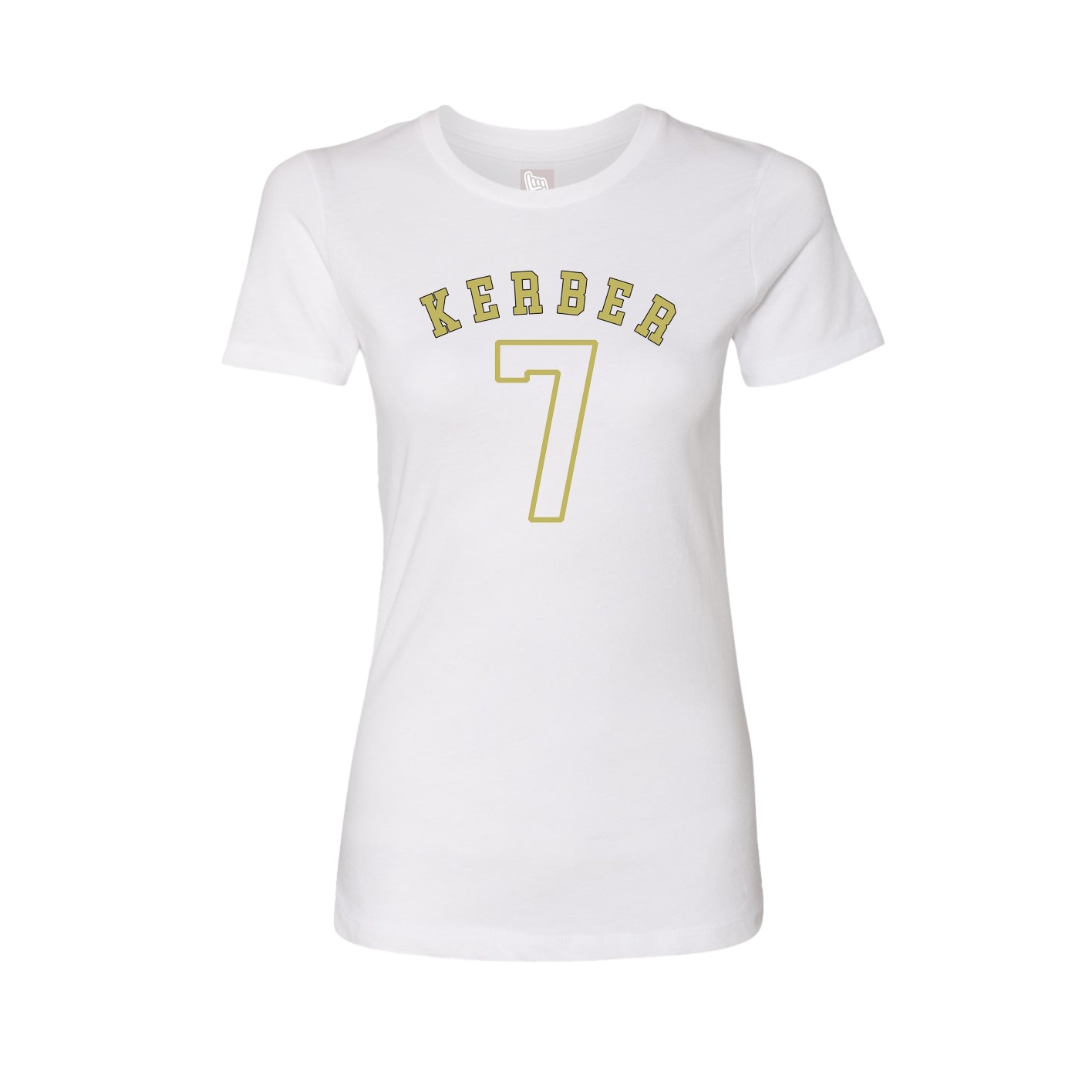 Fitted Women's Tee — Shirsey Arch in White
