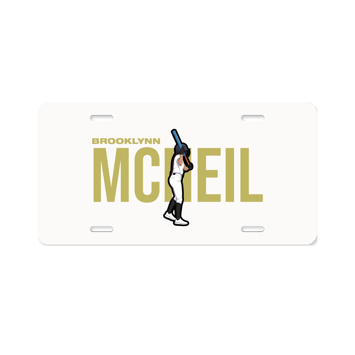 License Plate — Player Name in Classic