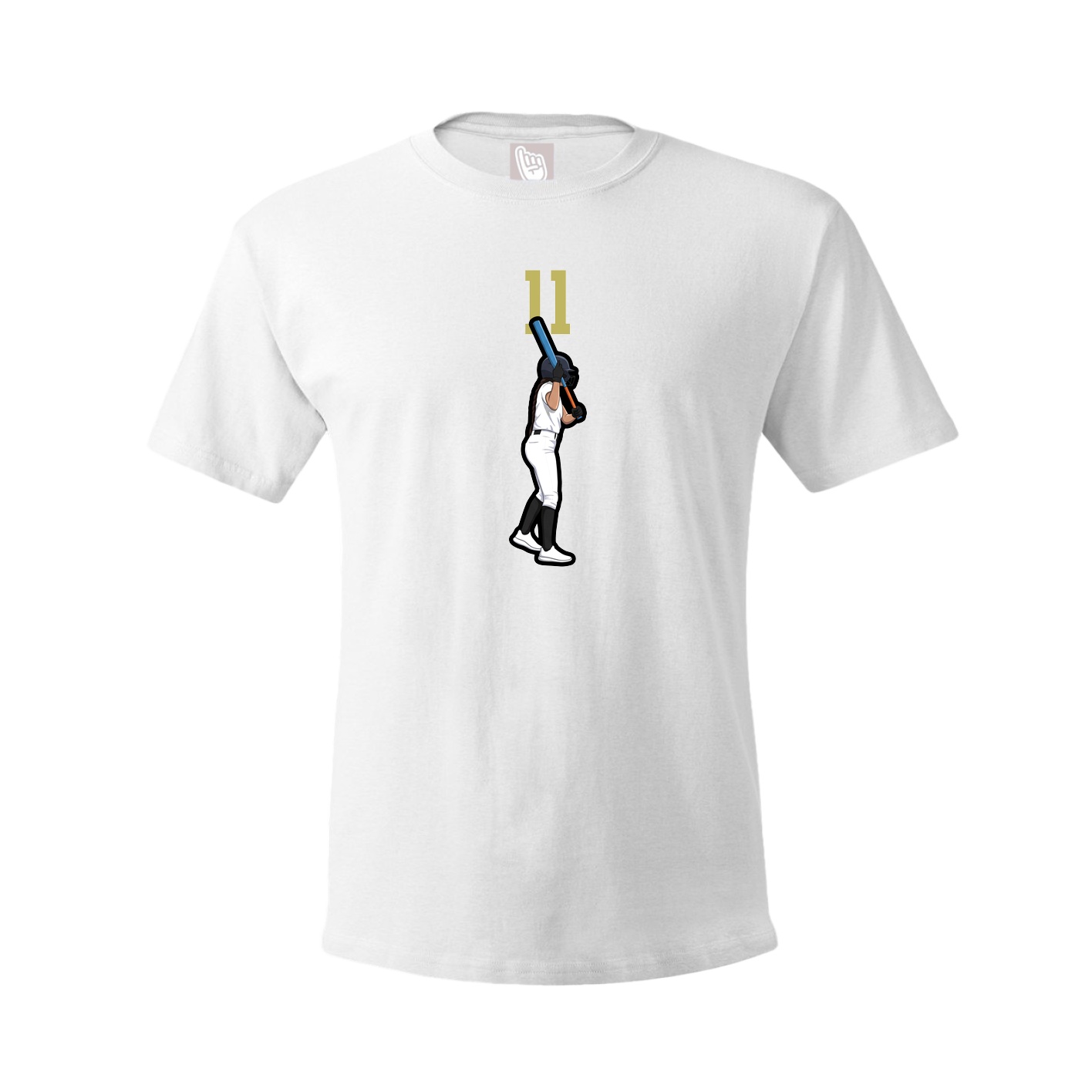 Youth Tee — Number Top in White