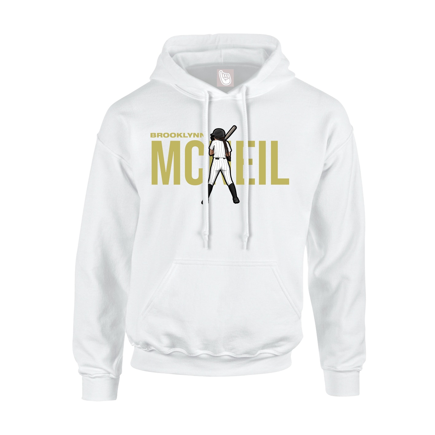Youth Hoodie — Player Name in White