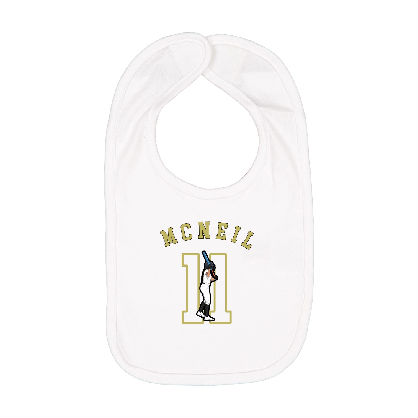 Infant Bib — Shirsey Arch in White
