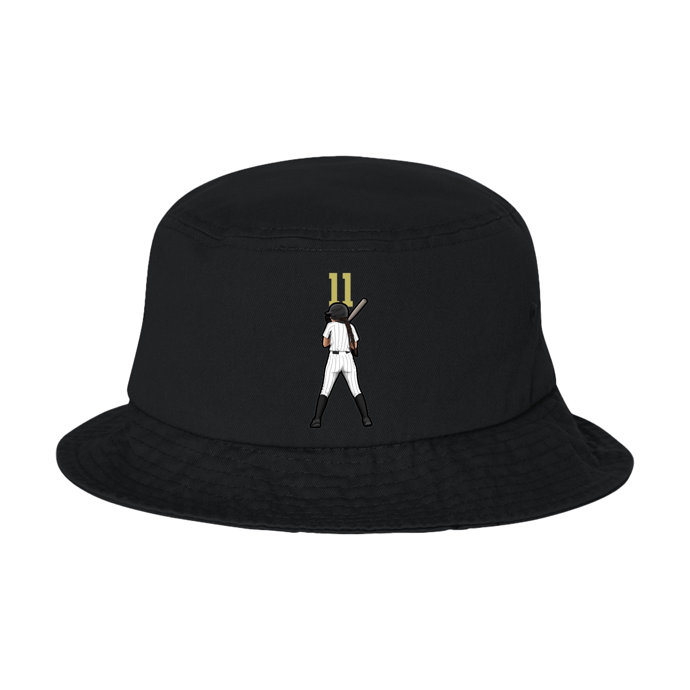 Bucket Cap — Number Top in Black