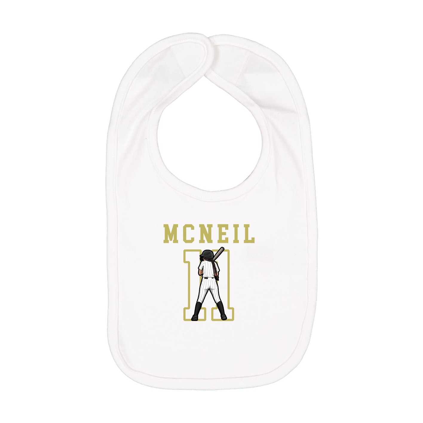 Infant Bib — Shirsey in White