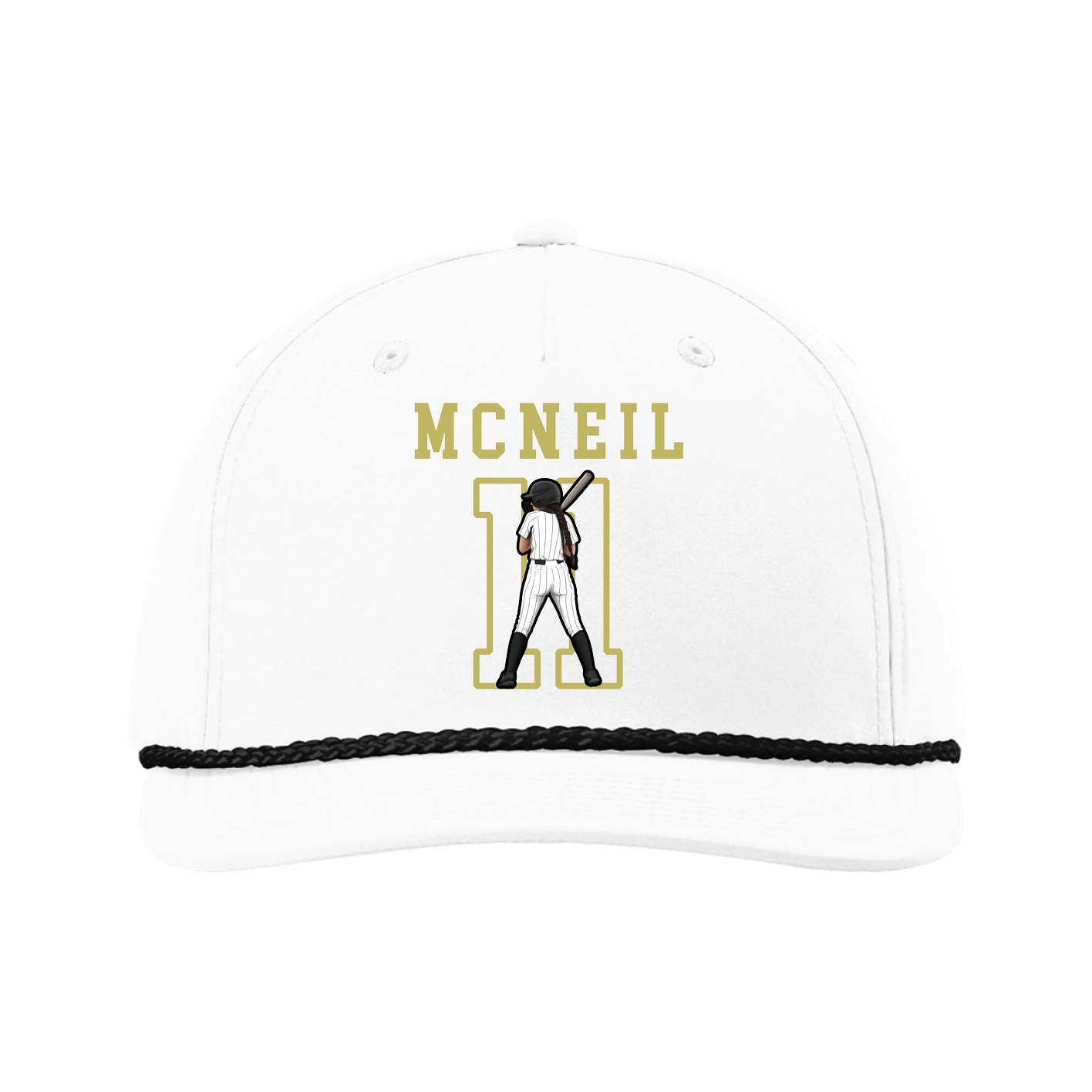 Five-Panel Classic Rope Cap — Shirsey in White