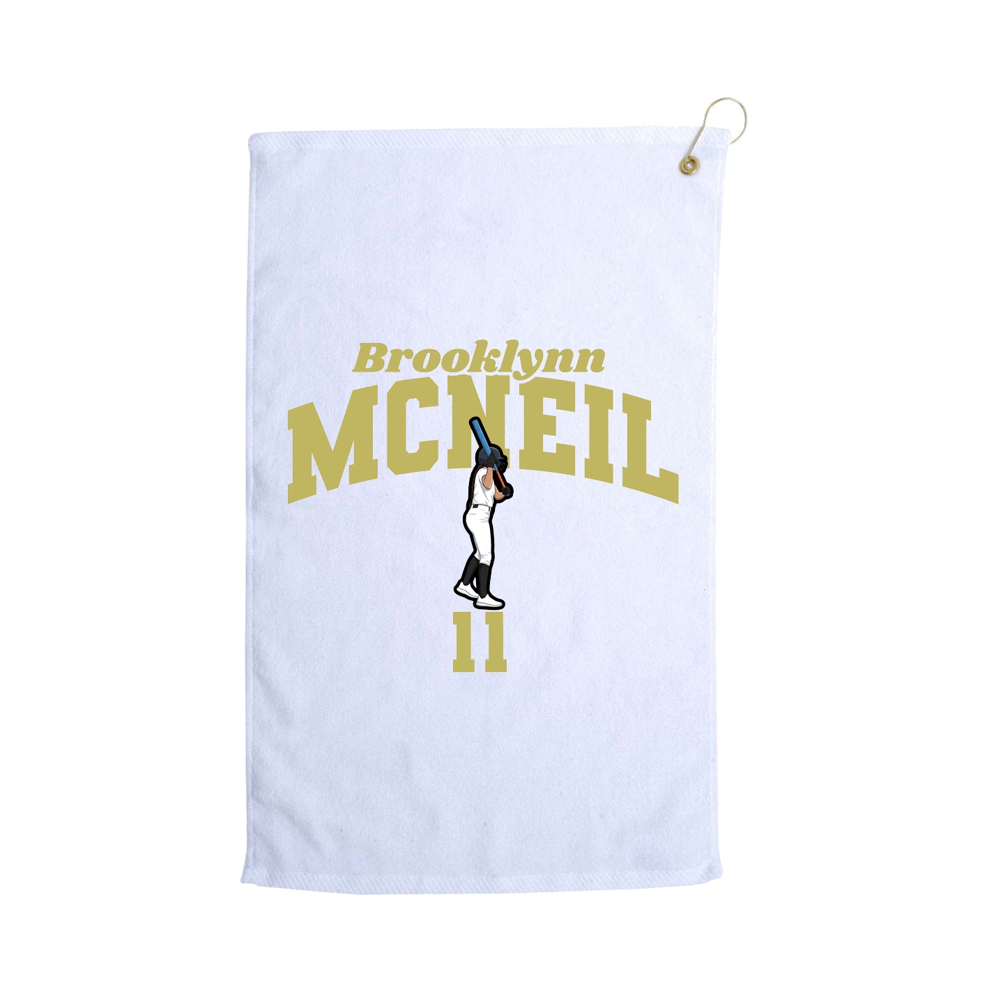 Golf Towel — Signature Arch in White