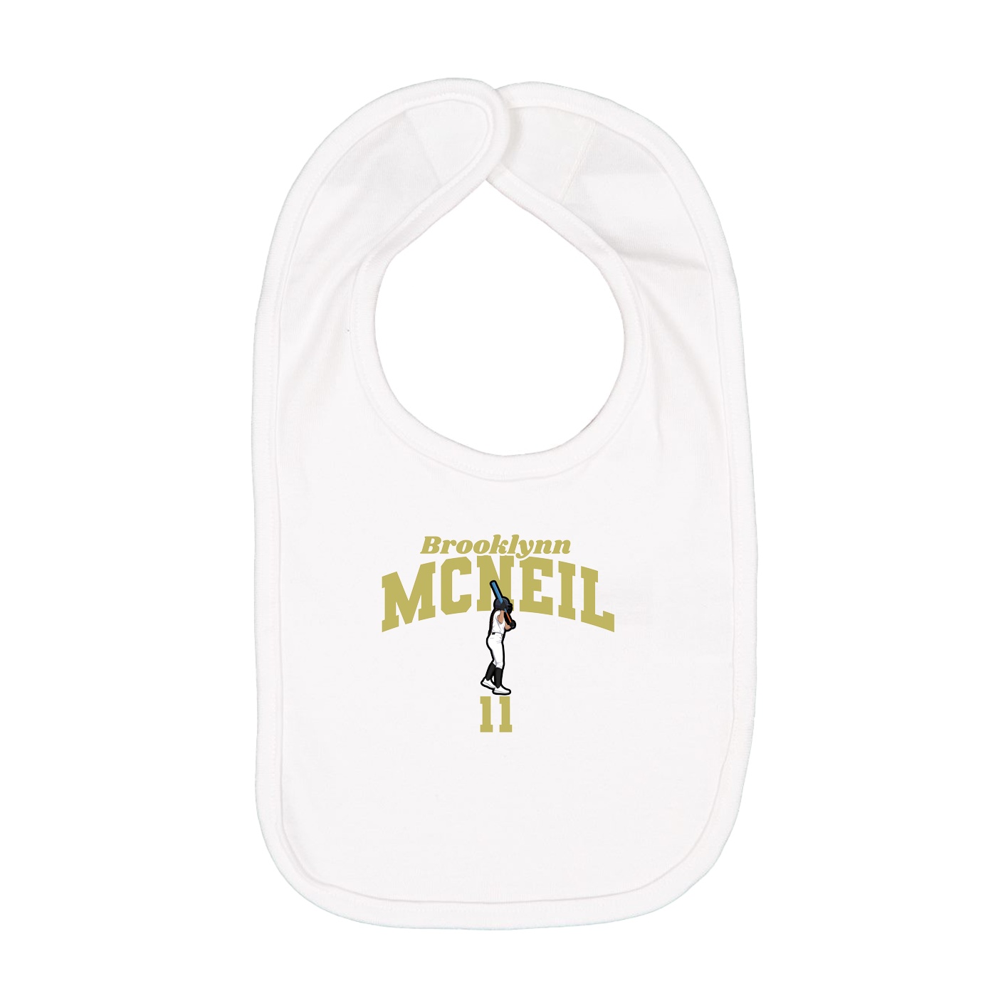 Infant Bib — Signature Arch in White