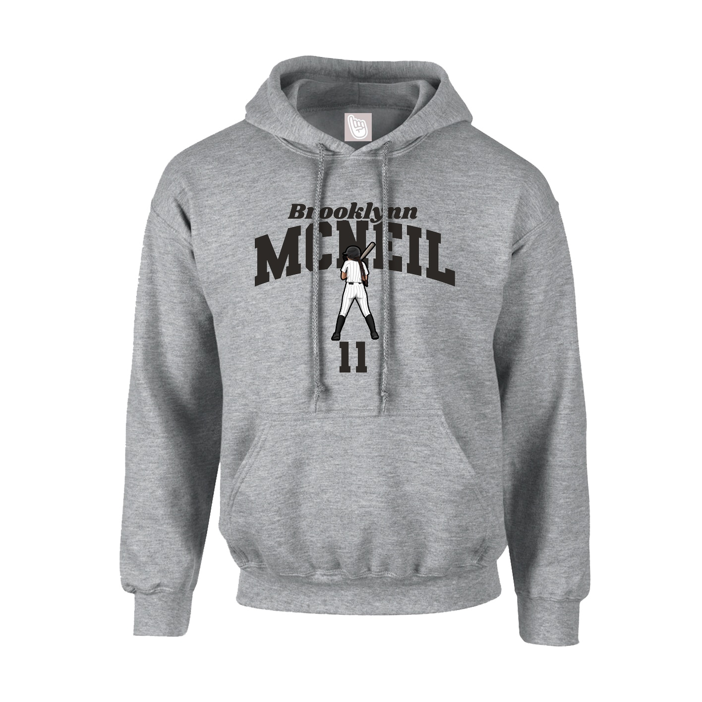 Youth Hoodie — Signature Arch in Grey