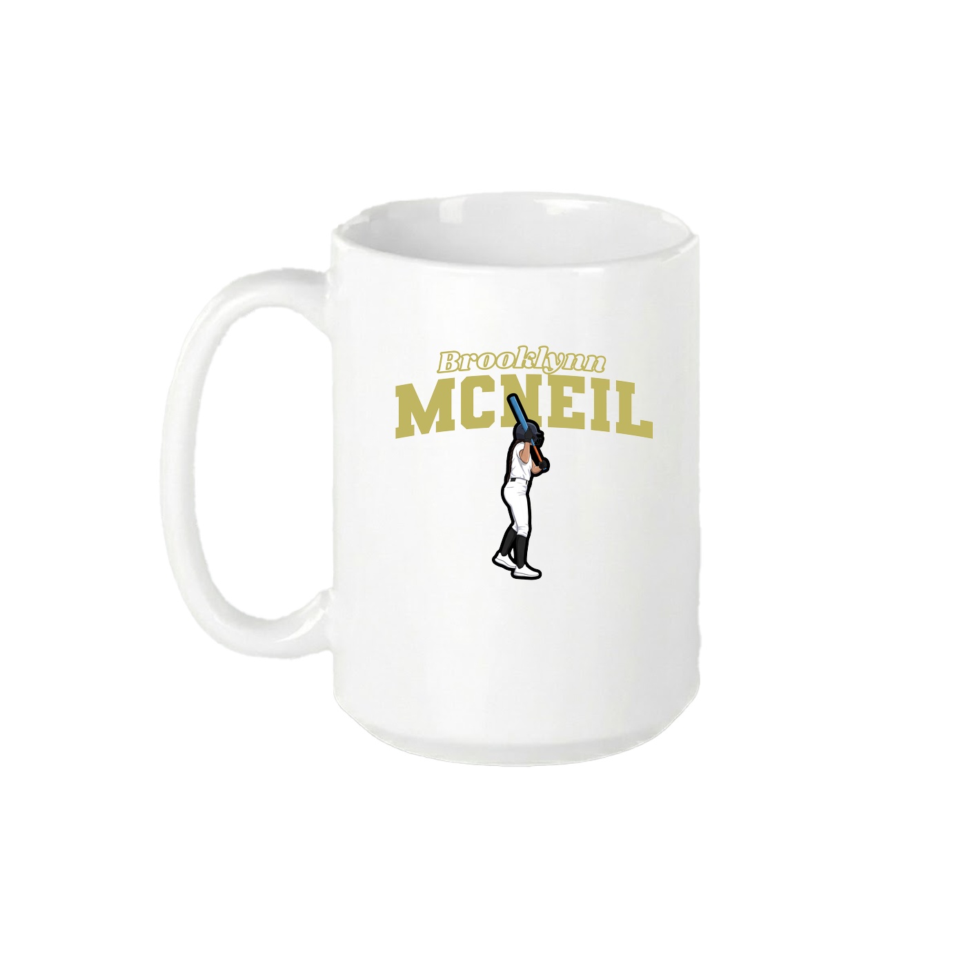 15oz Coffee Mug — Name Arch in White