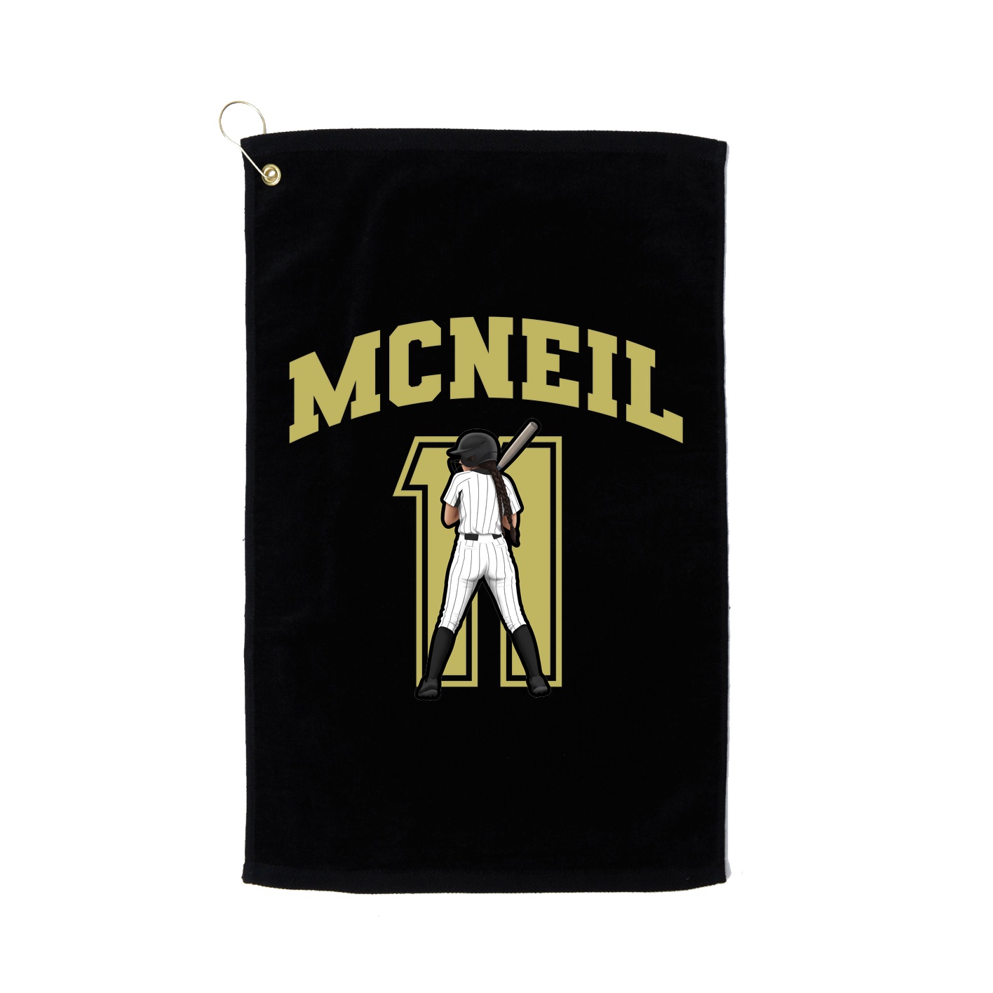 Golf Towel — Number in Black