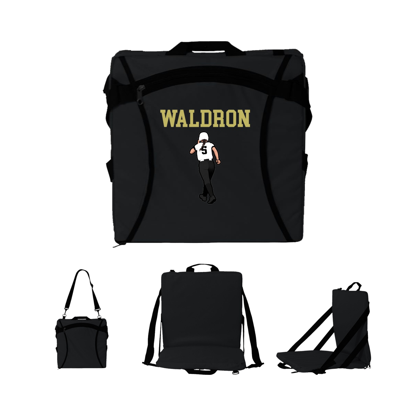 Folding Stadium Seat — Shirsey in Black