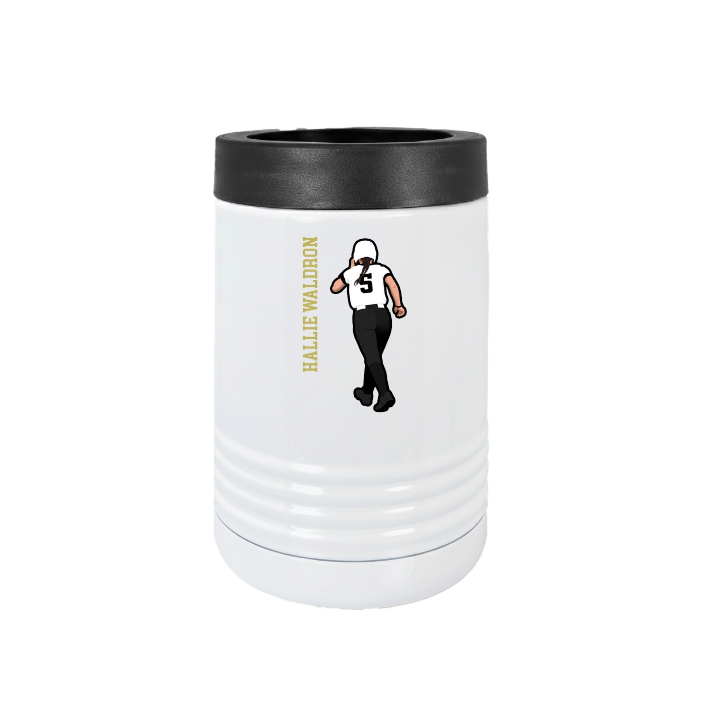 Beverage Holder — Name Vertical in White