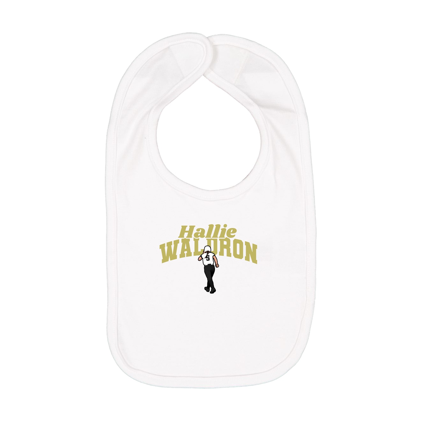 Infant Bib — Signature Arch in White