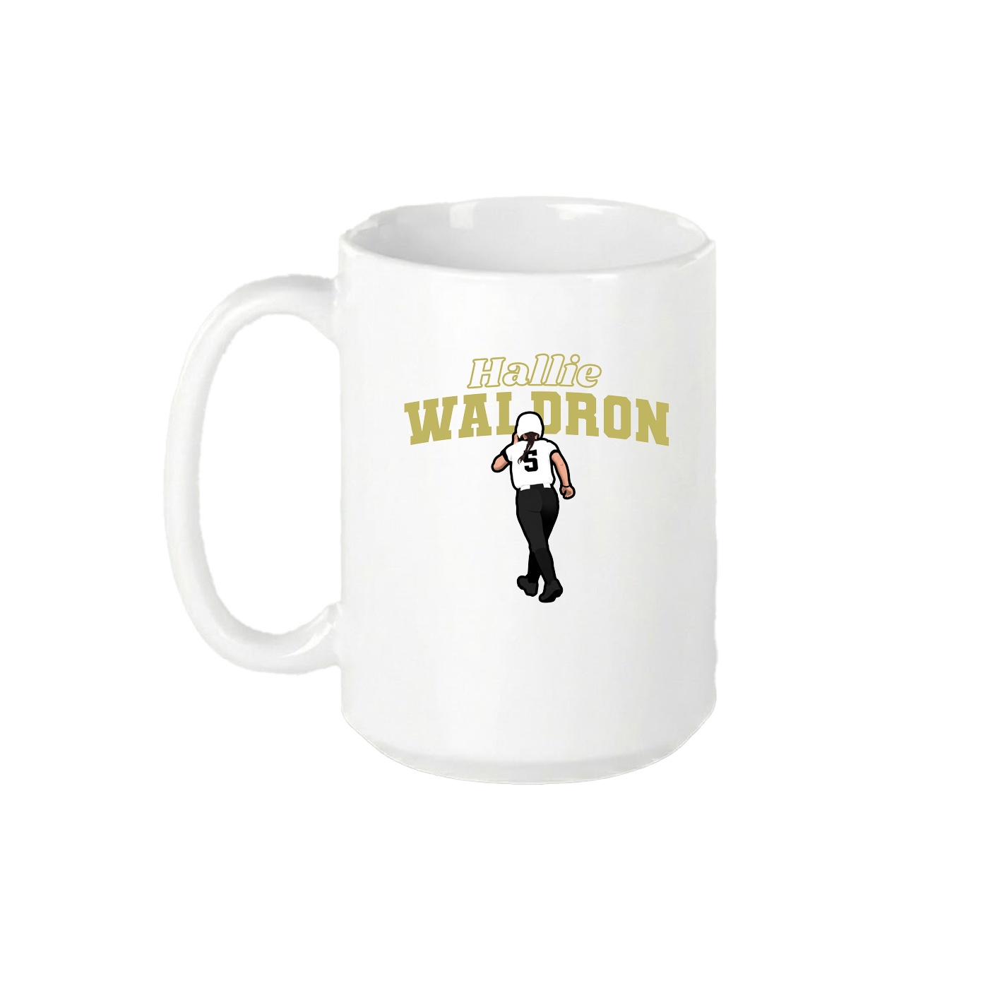 15oz Coffee Mug — Name Arch in White
