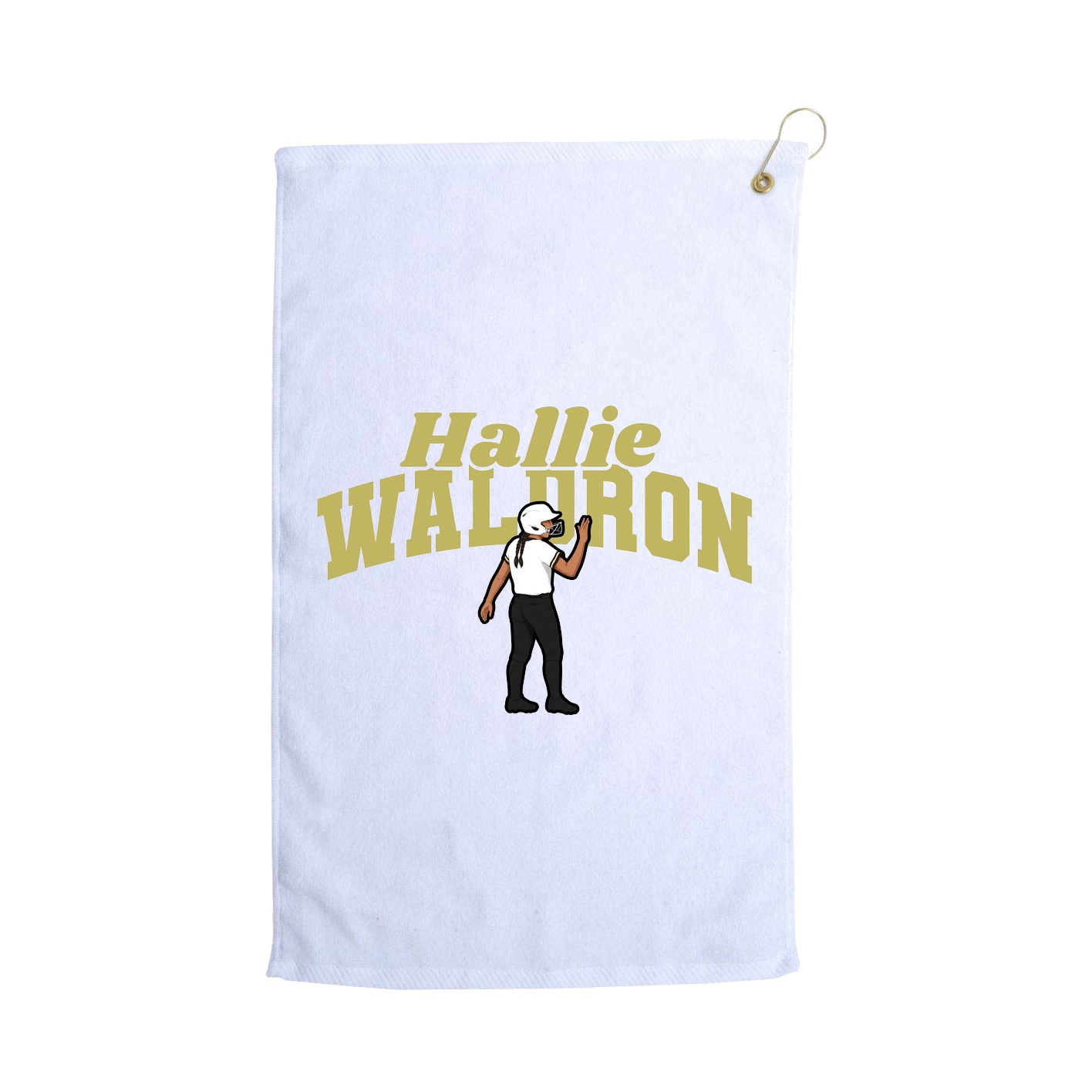 Golf Towel — Signature Arch in White