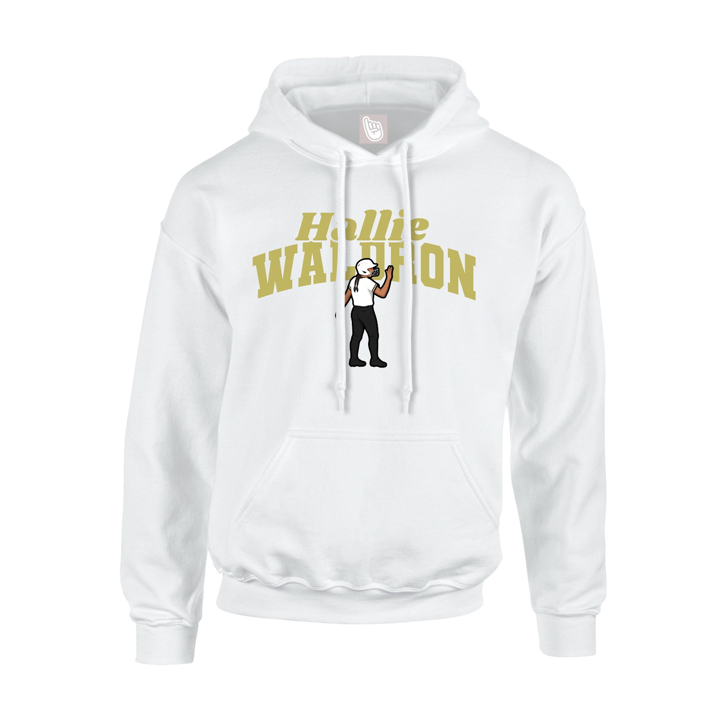 Youth Hoodie — Signature Arch in White
