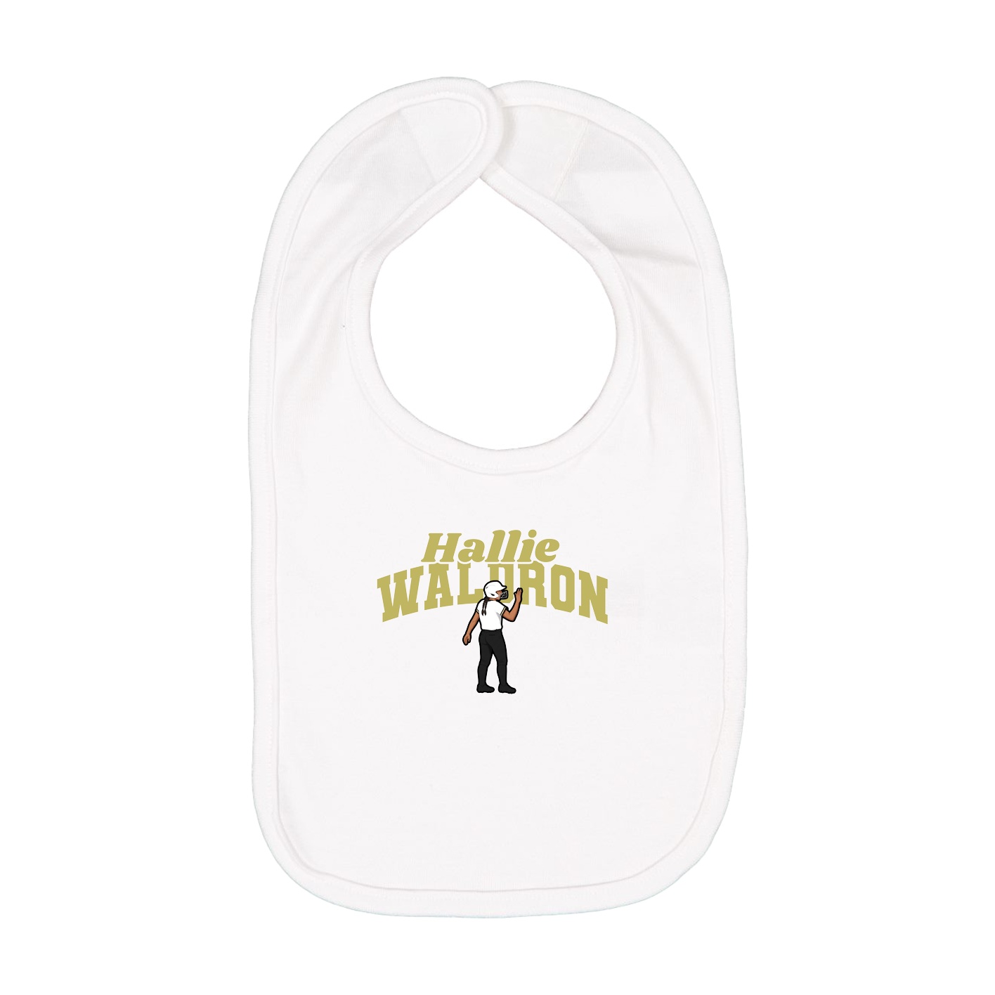 Infant Bib — Signature Arch in White
