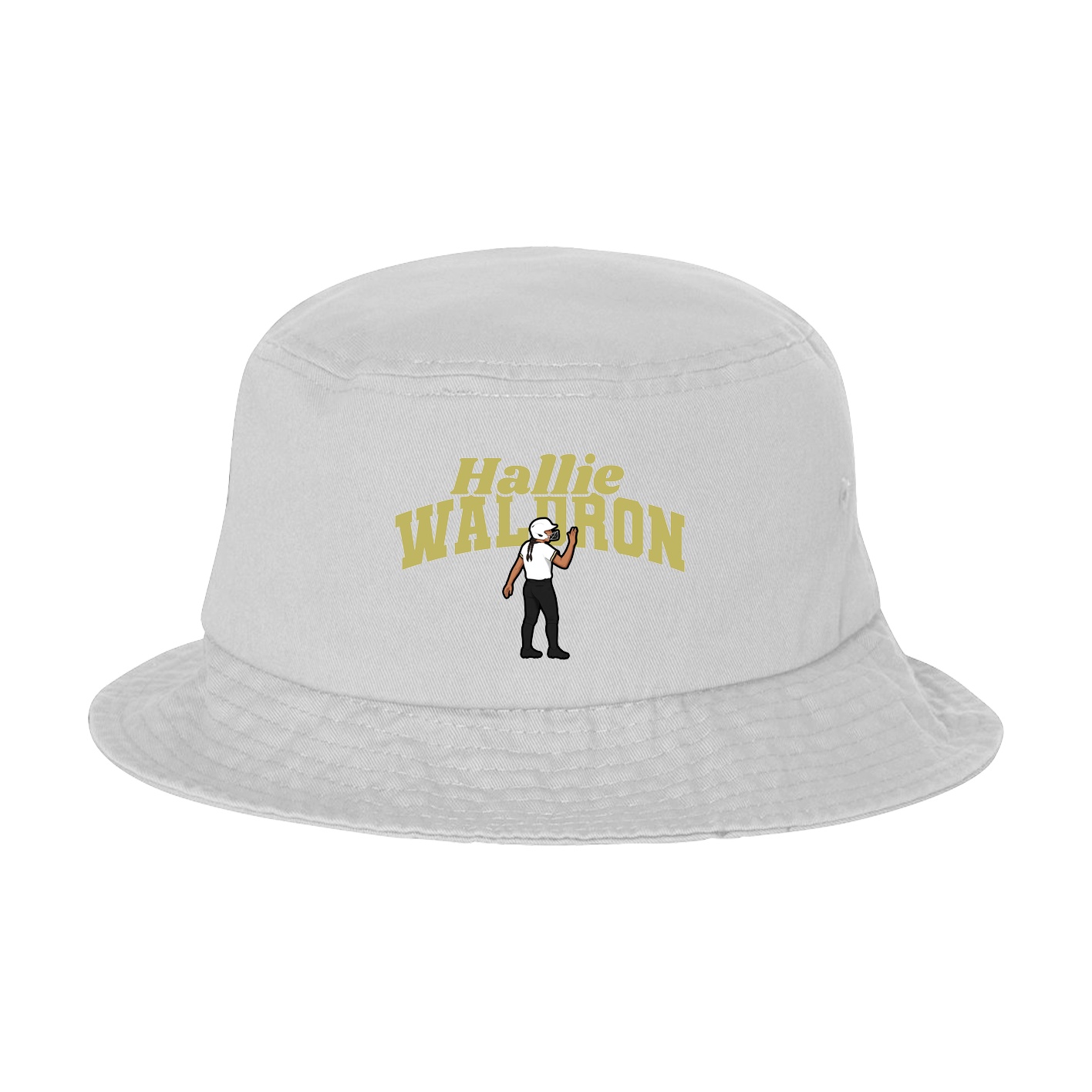 Bucket Cap — Signature Arch in White
