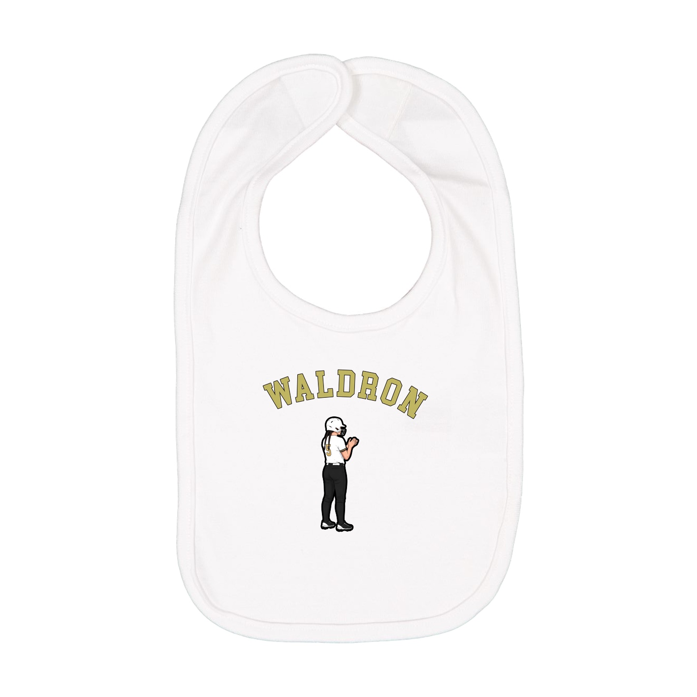 Infant Bib — Shirsey Arch in White