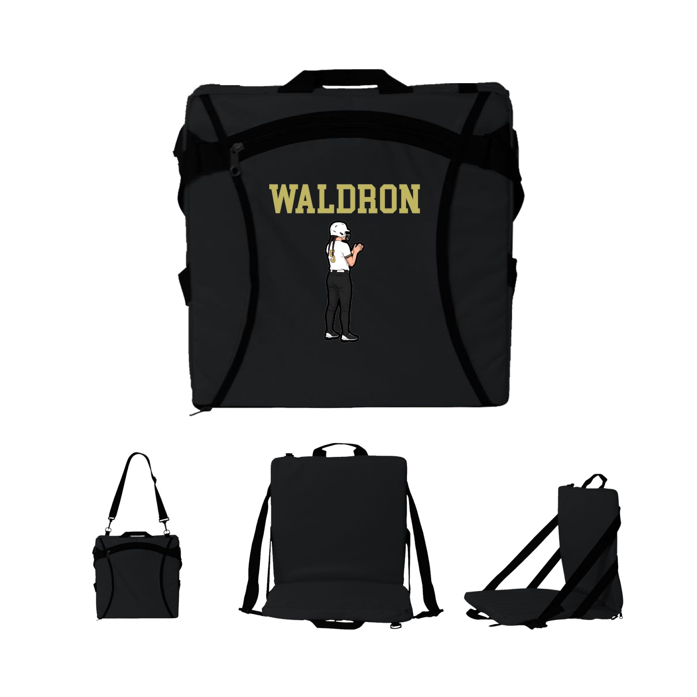 Folding Stadium Seat — Shirsey in Black