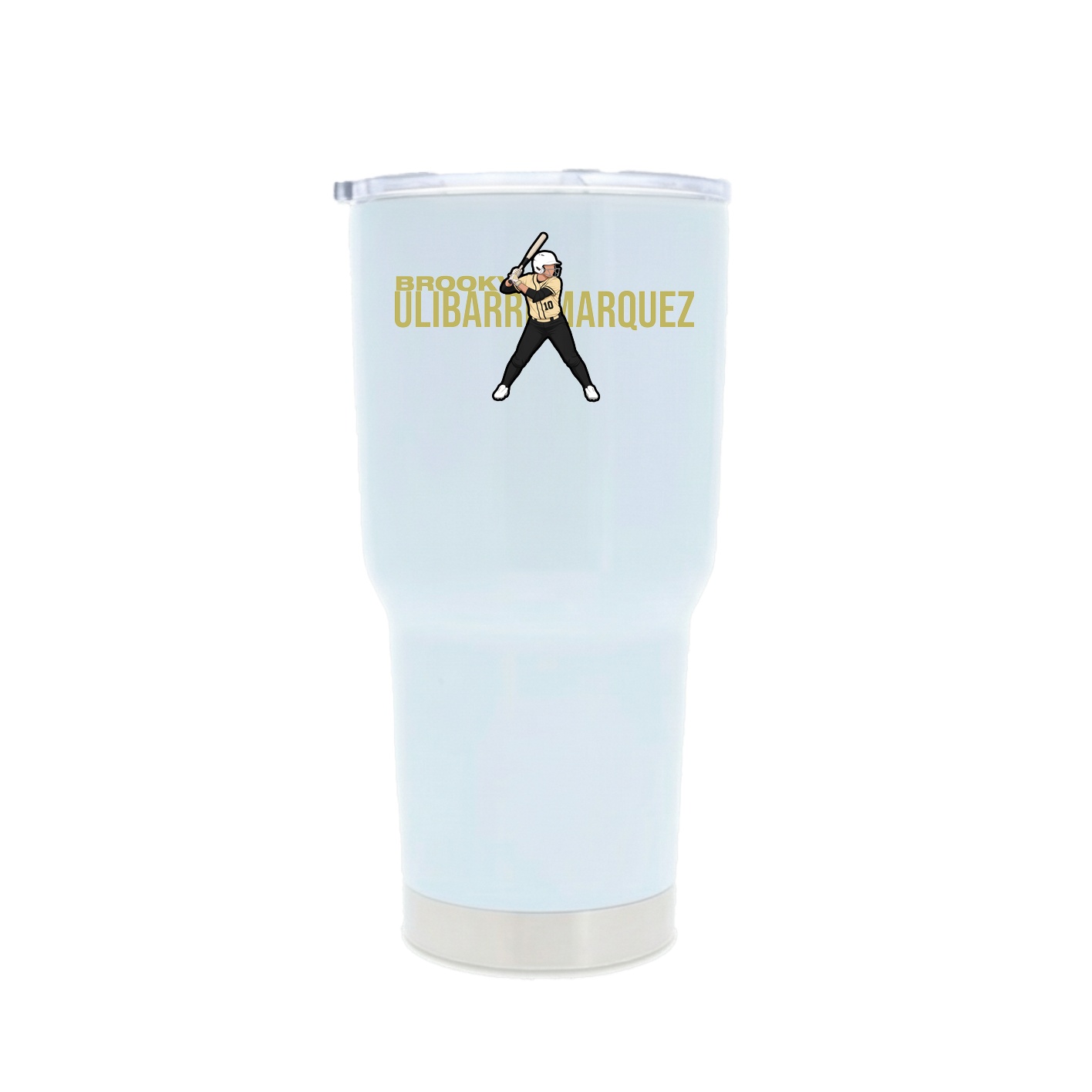 30oz Stainless Steel Tumbler — Player Name in White